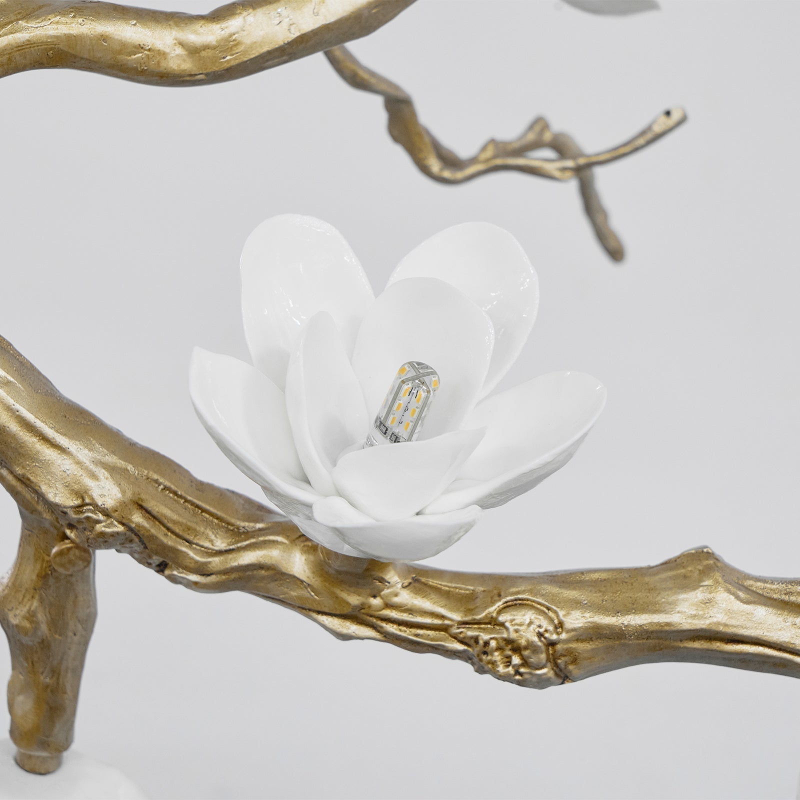 Solenira Chandelier Brass Flower Branch Natural