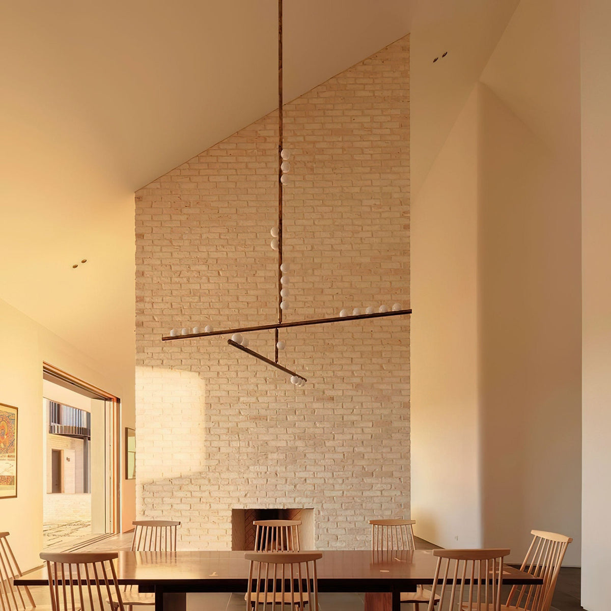 Miraview Brass Glass Drop Chandelier