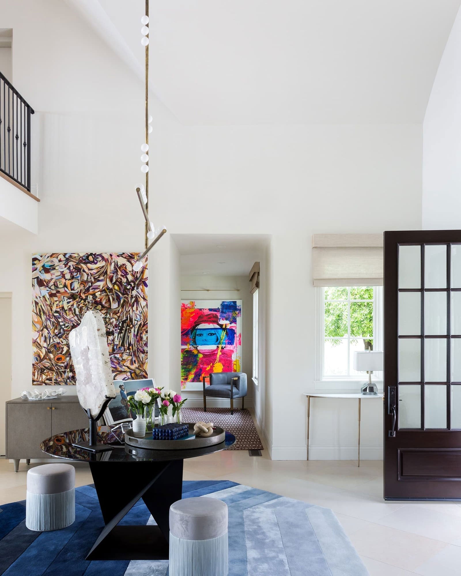 Miraview Brass Glass Drop Chandelier