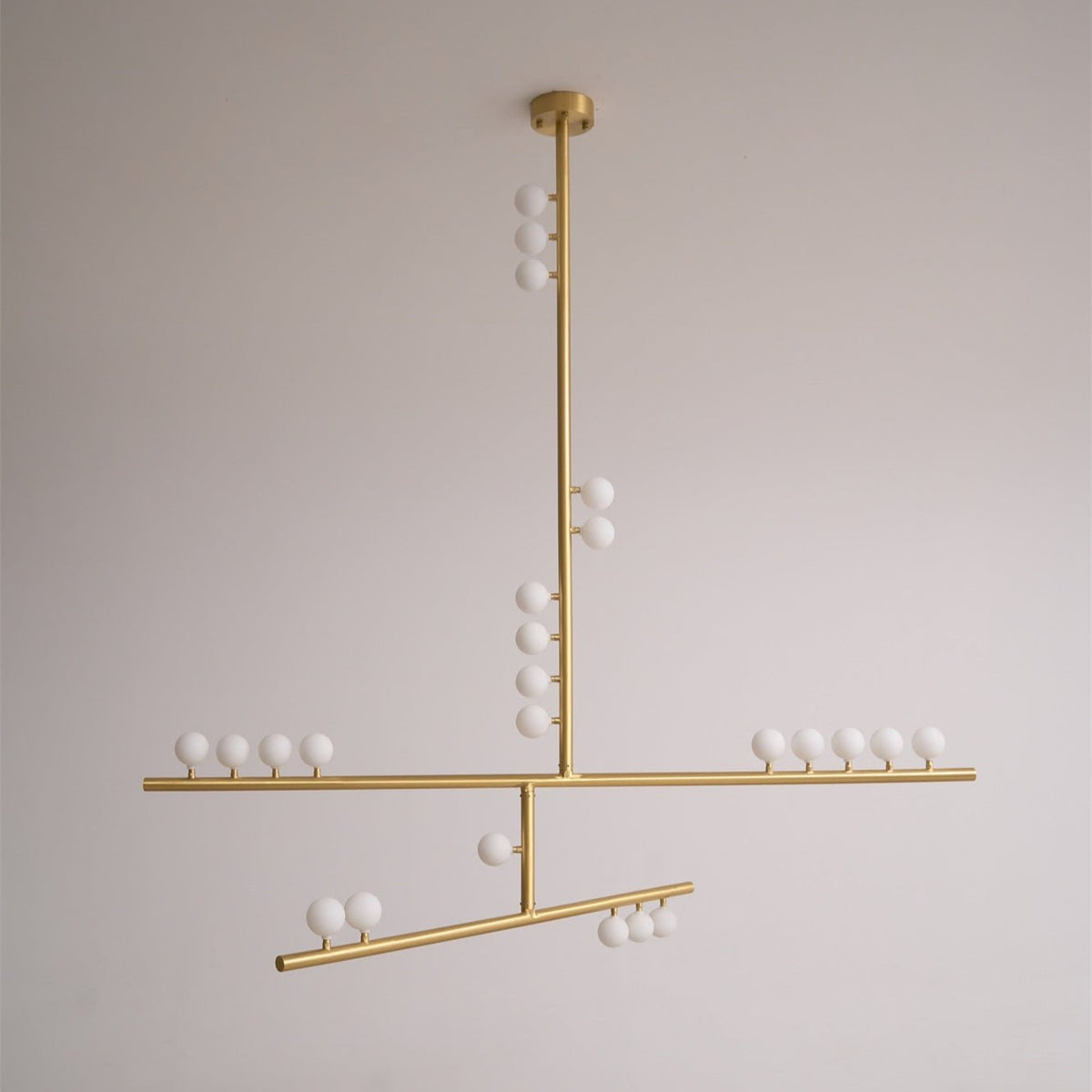 Miraview Brass Glass Drop Chandelier