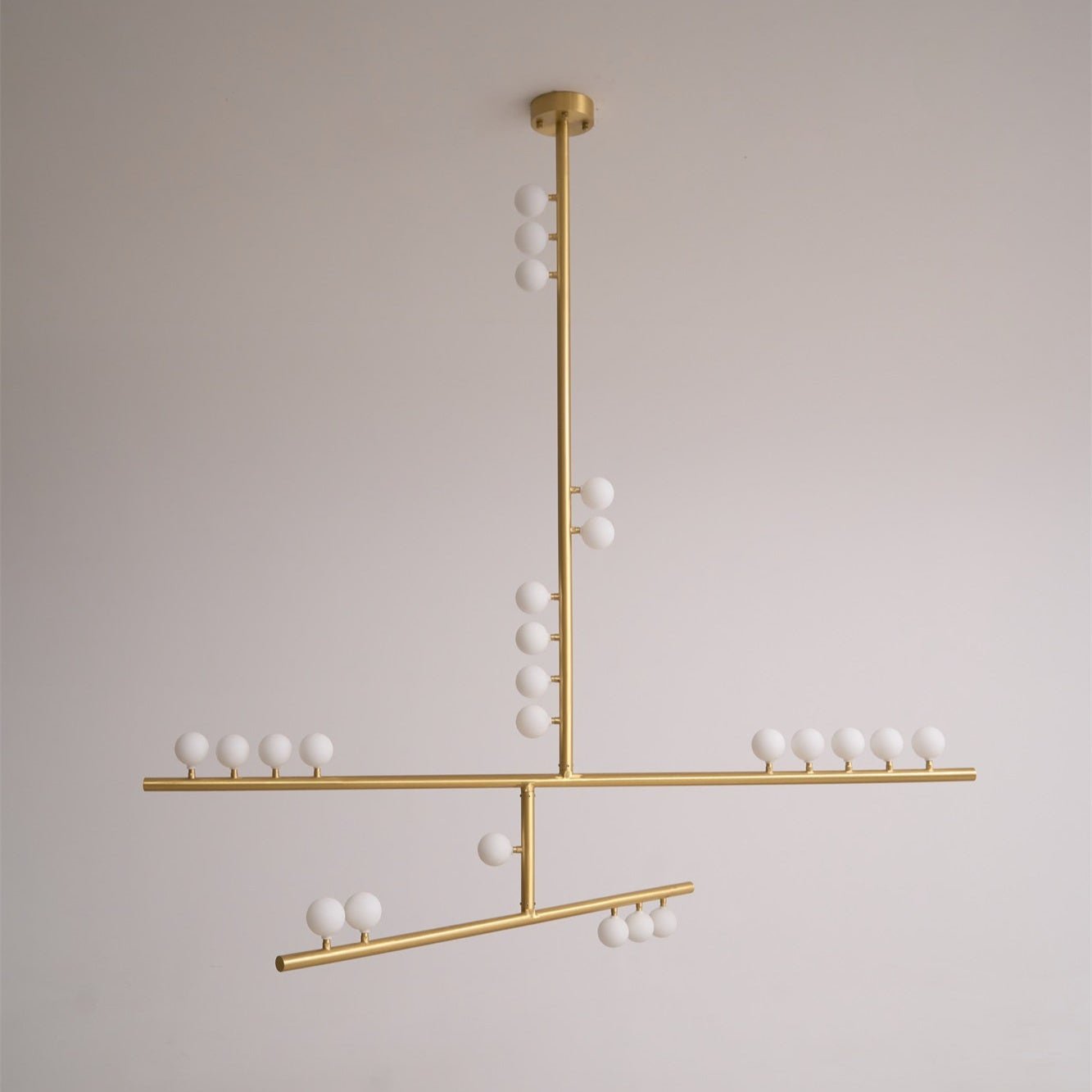 Miraview Brass Glass Drop Chandelier
