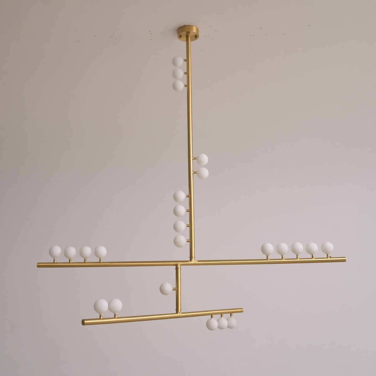 Miraview Brass Glass Drop Chandelier