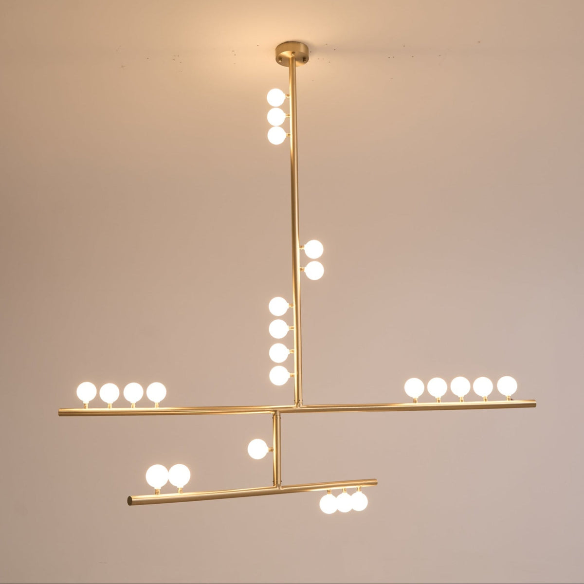 Miraview Brass Glass Drop Chandelier