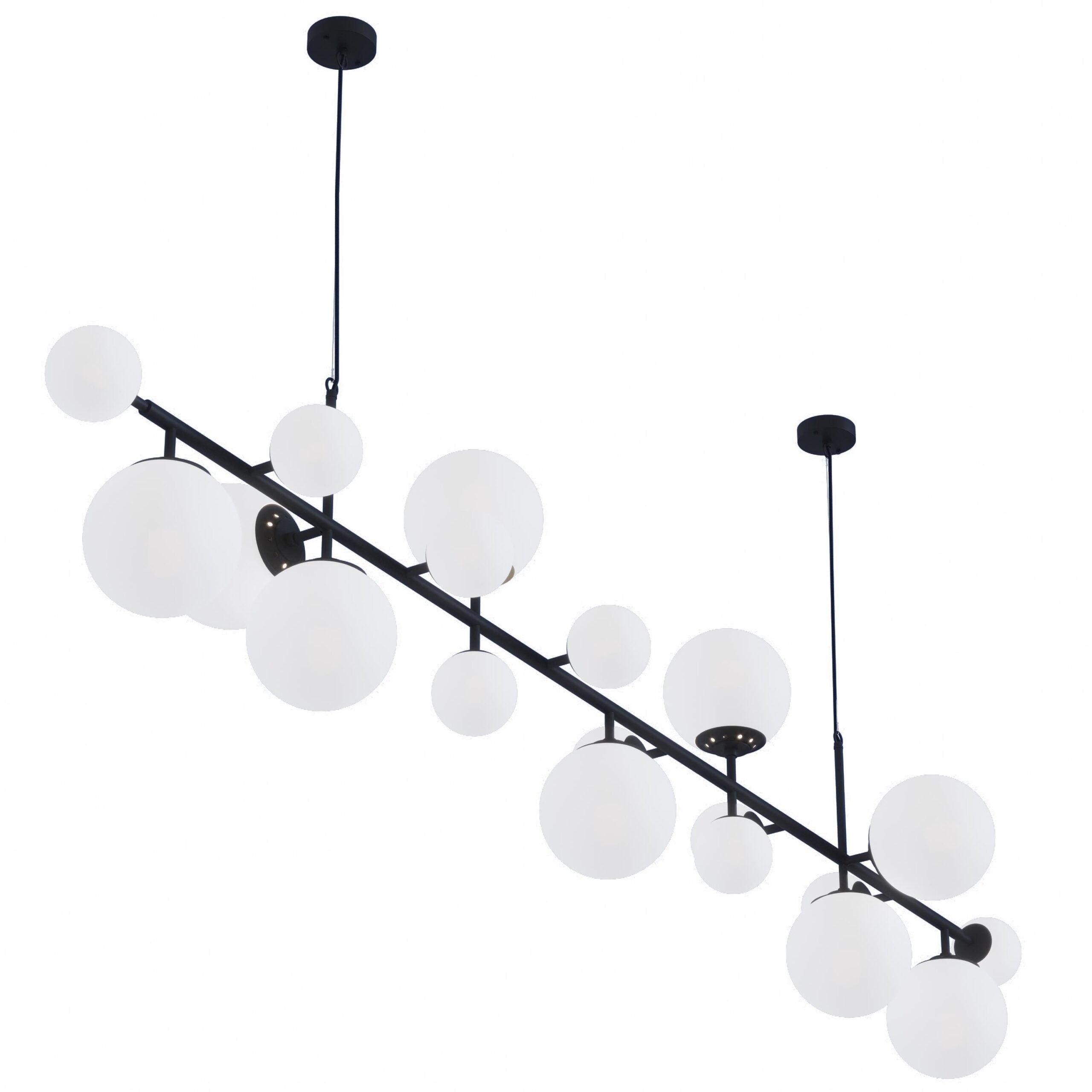 Velaena Chandelier Brass Glass Globe