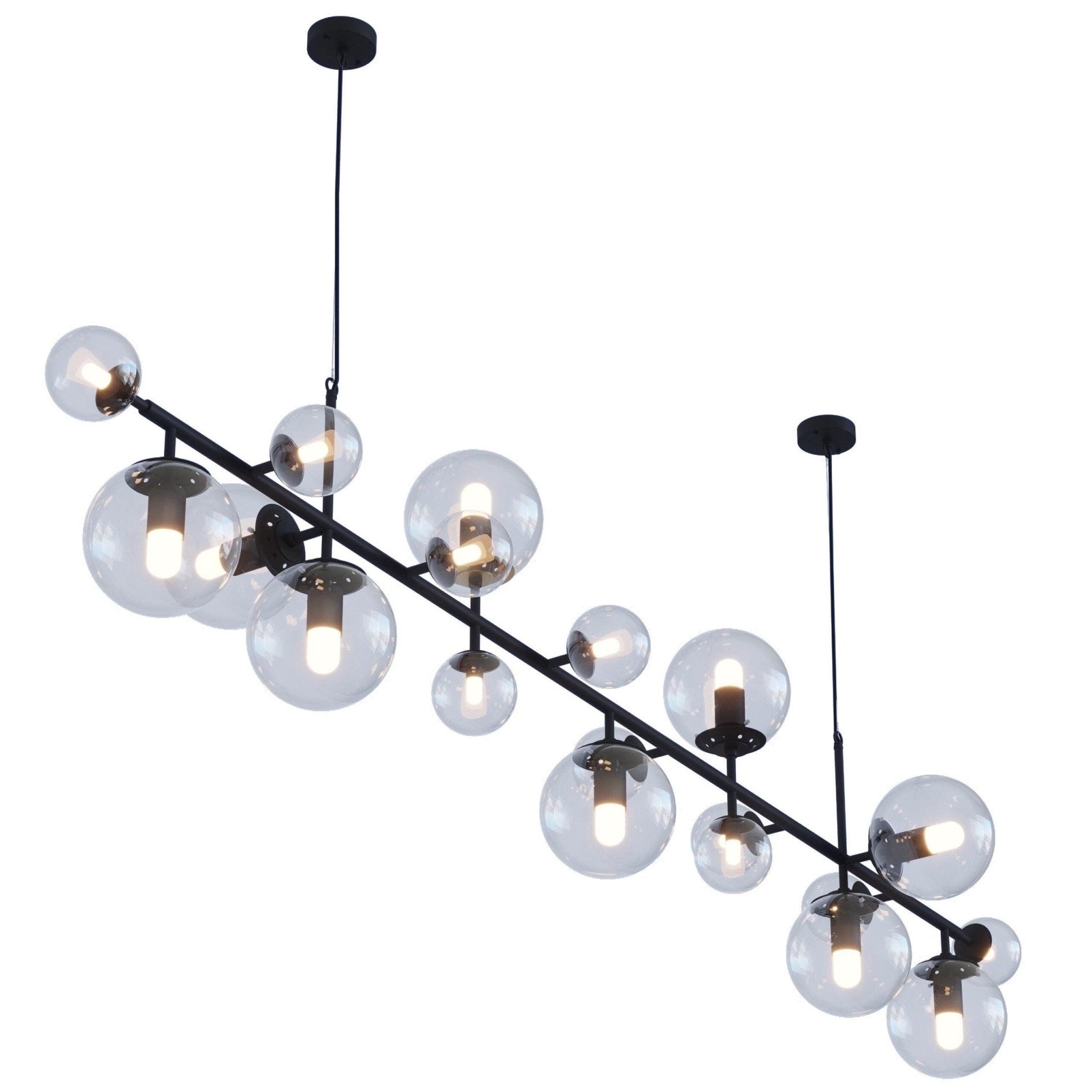 Velaena Chandelier Brass Glass Globe