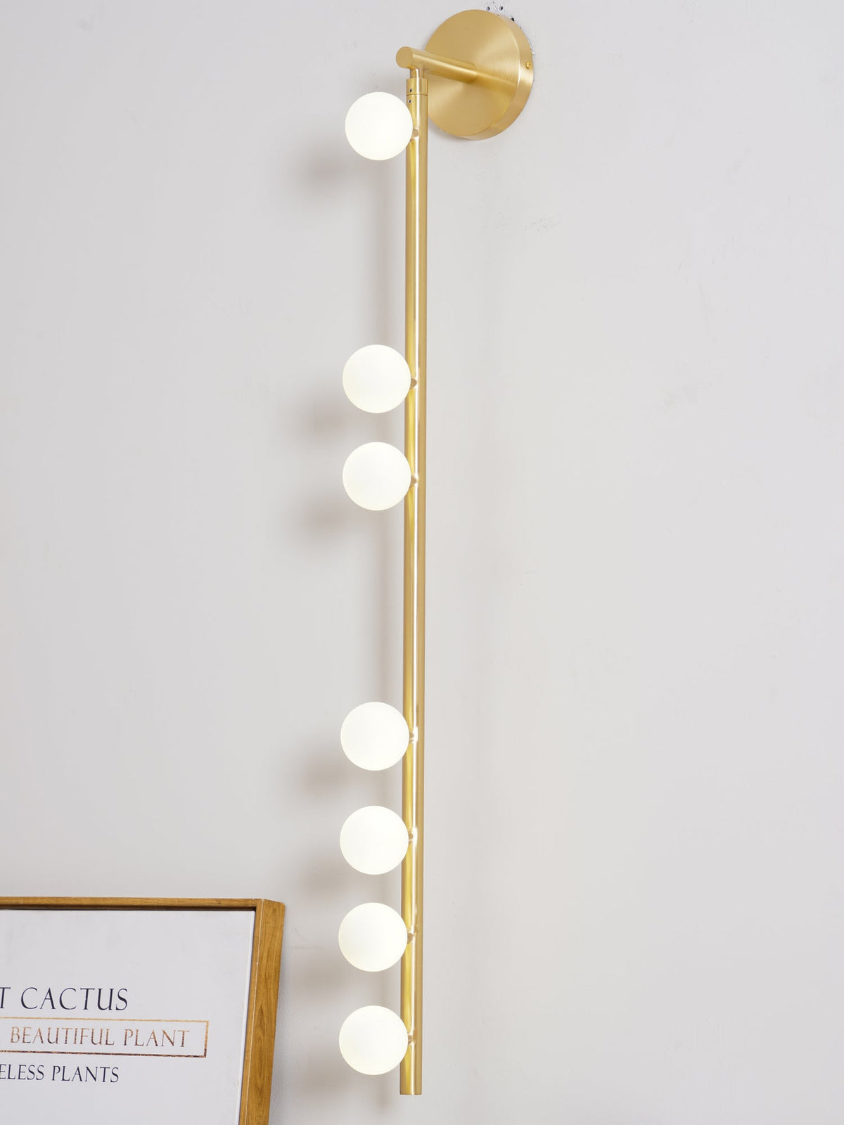 Rory Modern Minimalist Tube Brass Glass Wall Lamp