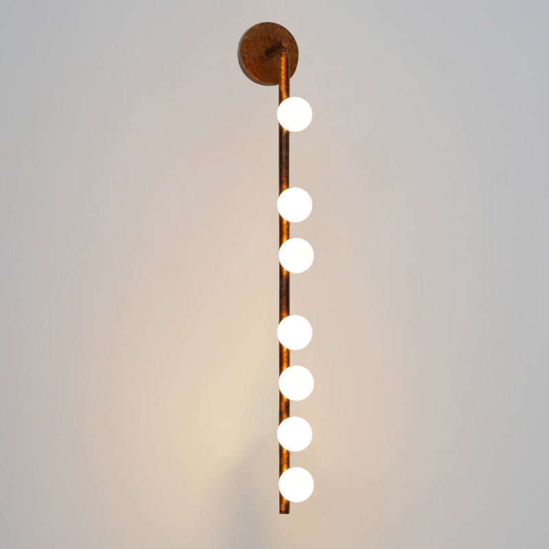 Pamela Tube Plug-in Brass Glass Wall Lamp