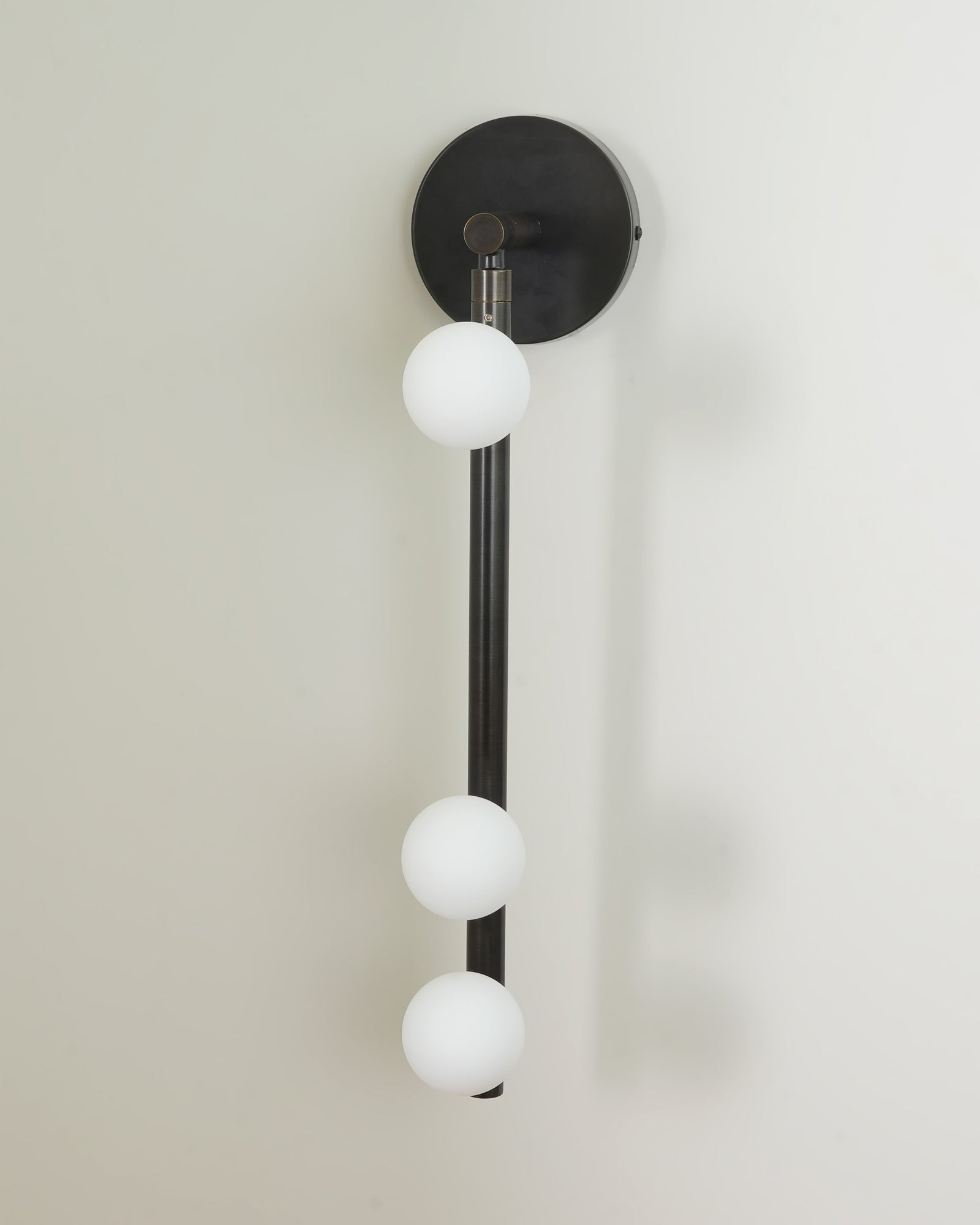 Rory Modern Minimalist Tube Brass Glass Wall Lamp