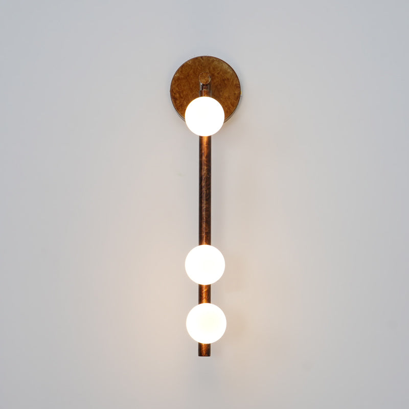 Pamela Tube Plug-in Brass Glass Wall Lamp