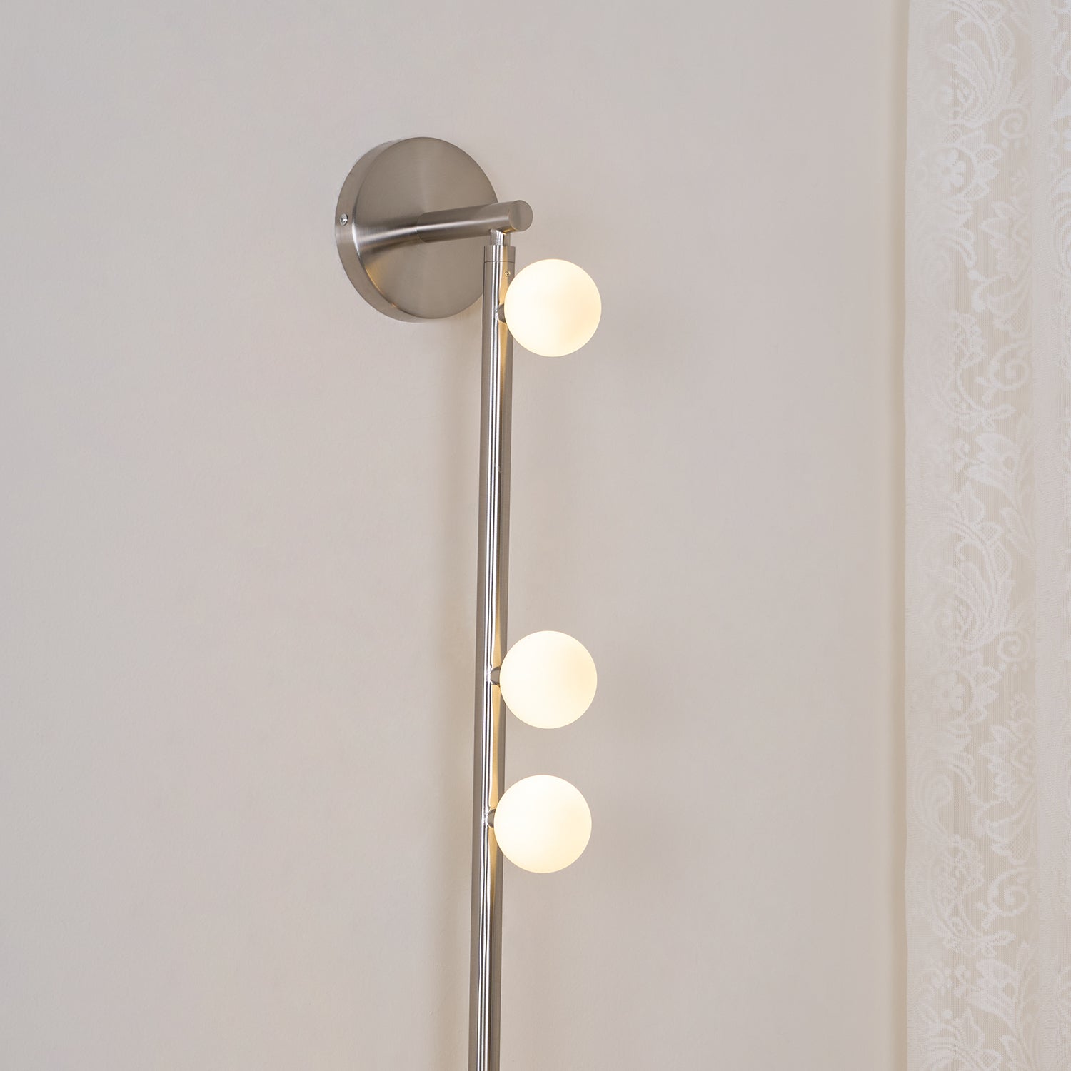 Rory Modern Minimalist Tube Brass Glass Wall Lamp - Neutral Decor