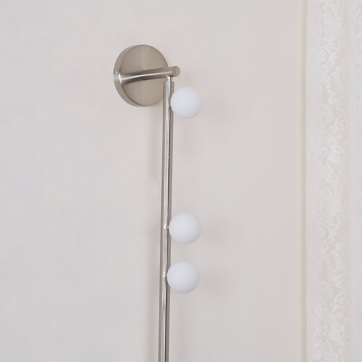 Pamela Tube Plug-in Brass Glass Wall Lamp