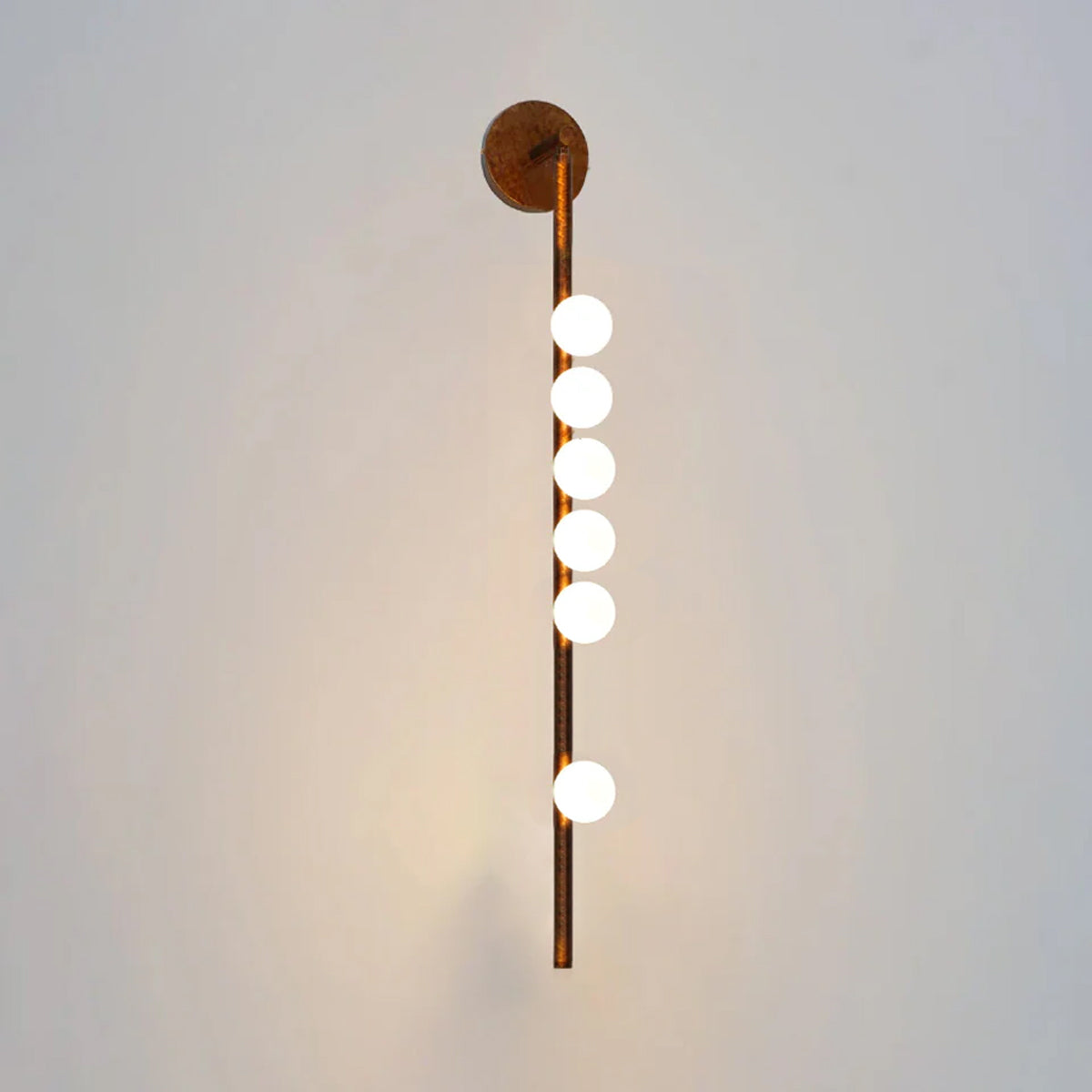 Rory Modern Minimalist Tube Brass Glass Wall Lamp - Neutral Decor