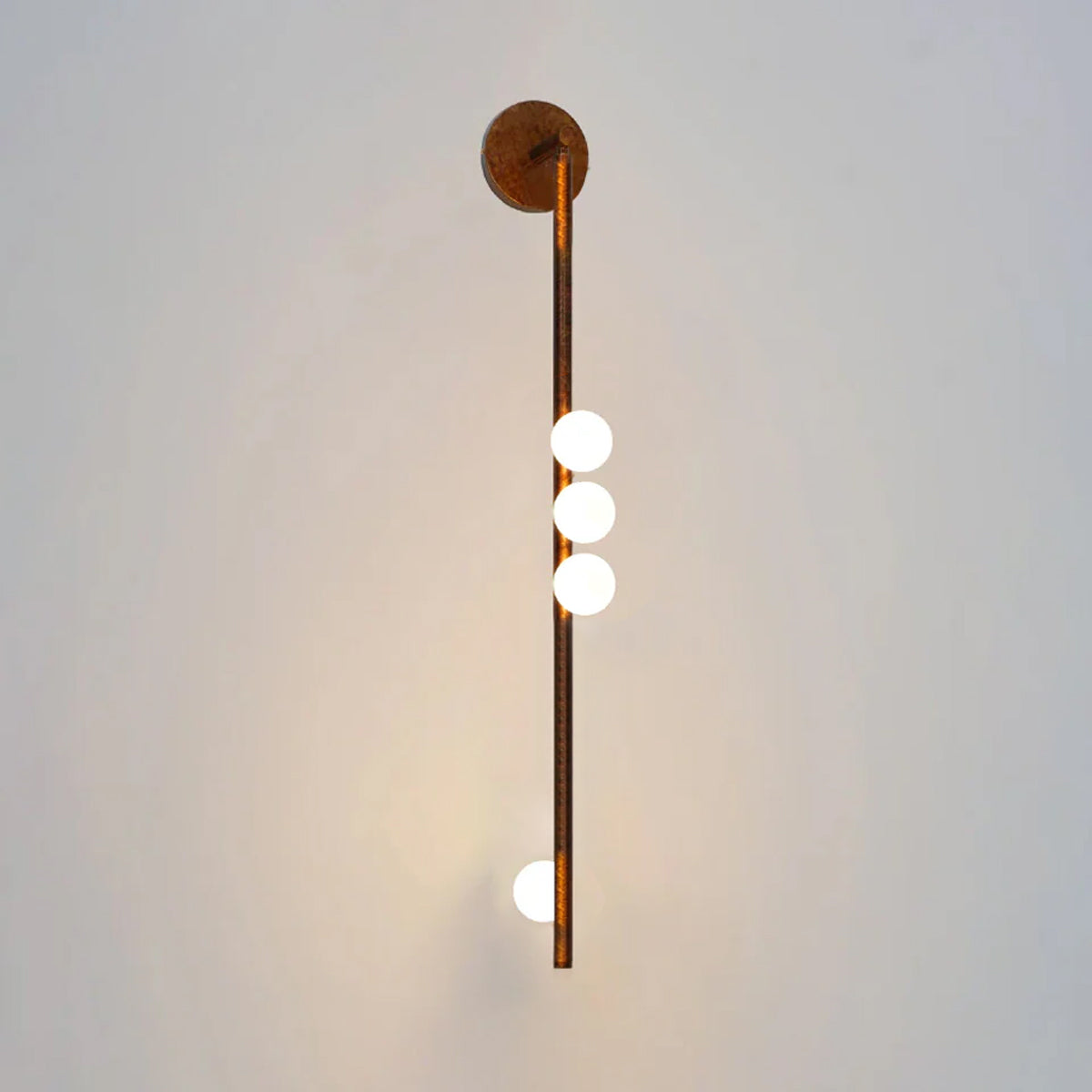 Rory Modern Minimalist Tube Brass Glass Wall Lamp - Neutral Decor