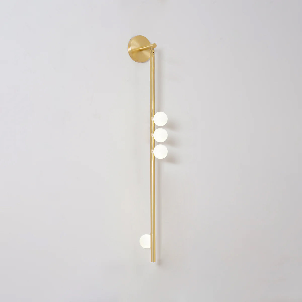 Rory Modern Minimalist Tube Brass Glass Wall Lamp - Neutral Decor