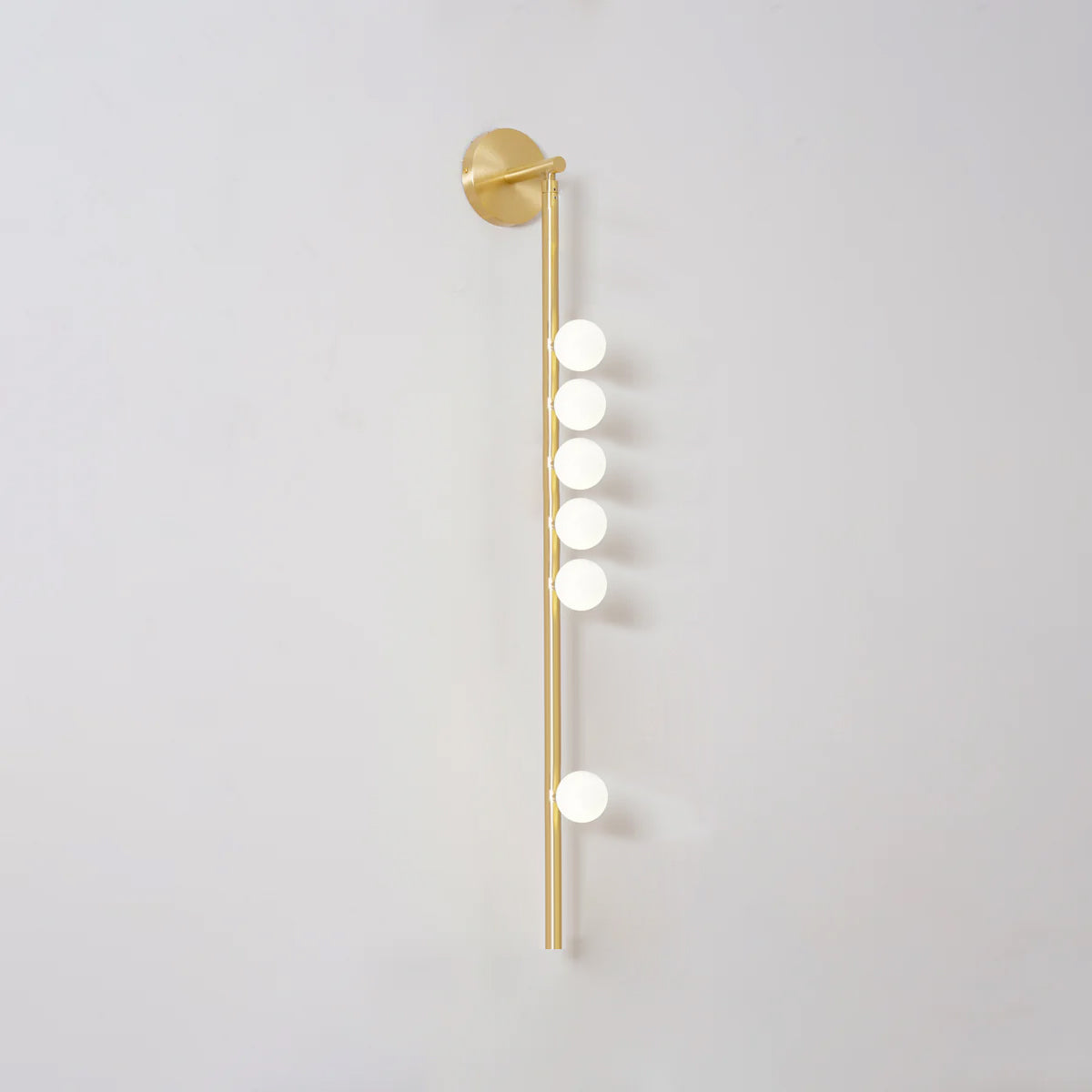 Rory Modern Minimalist Tube Brass Glass Wall Lamp - Neutral Decor