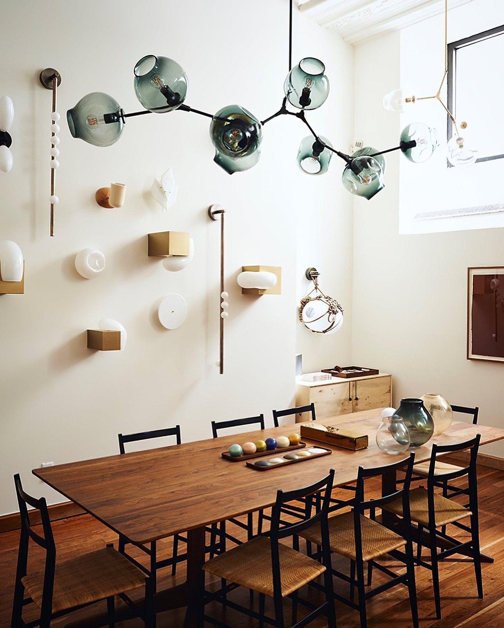 Rory Modern Minimalist Tube Brass Glass Wall Lamp