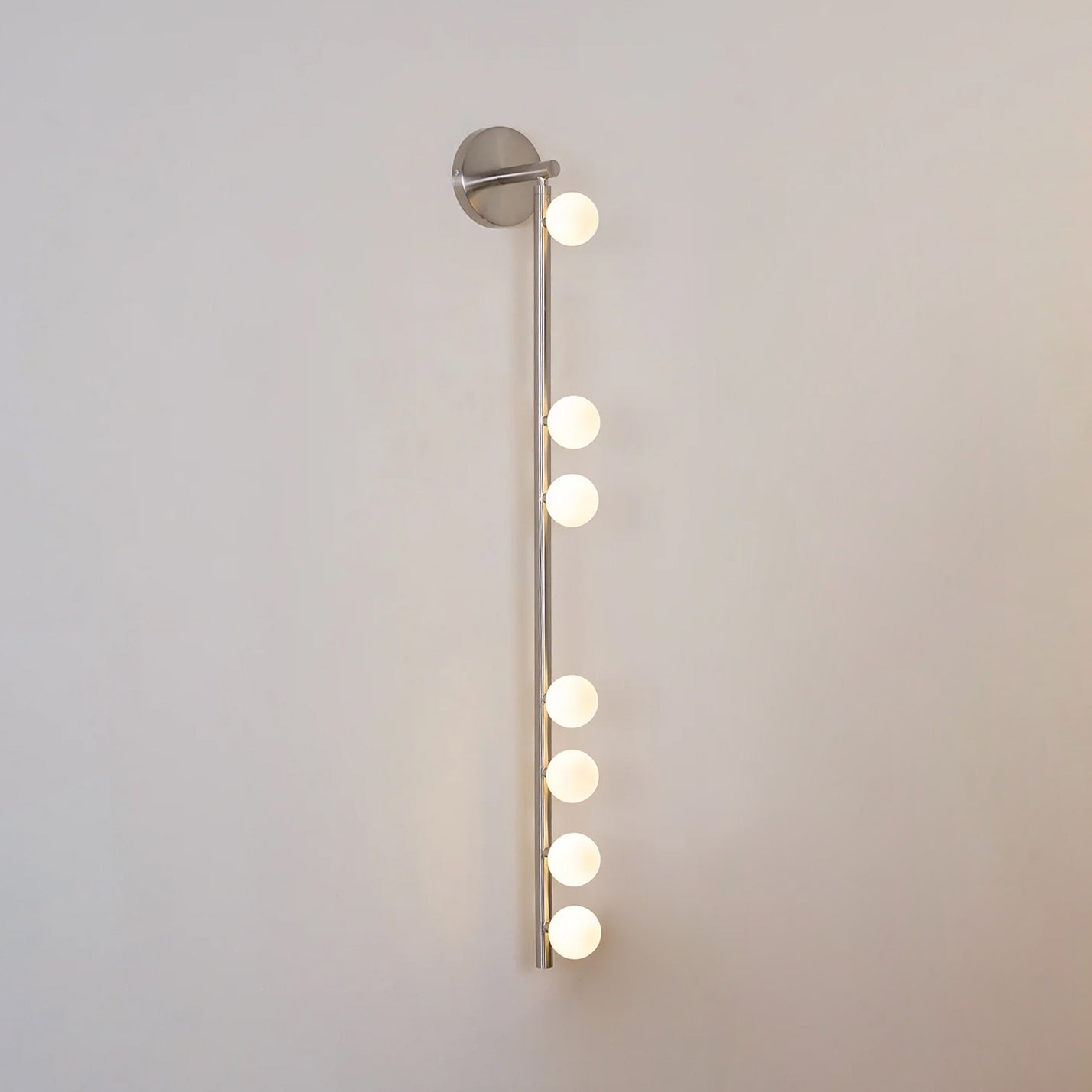 Rory Modern Minimalist Tube Brass Glass Wall Lamp