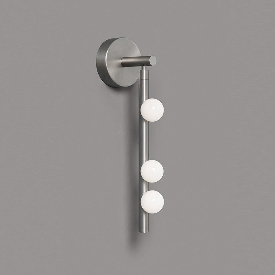 Rory Modern Minimalist Tube Brass Glass Wall Lamp - Neutral Decor