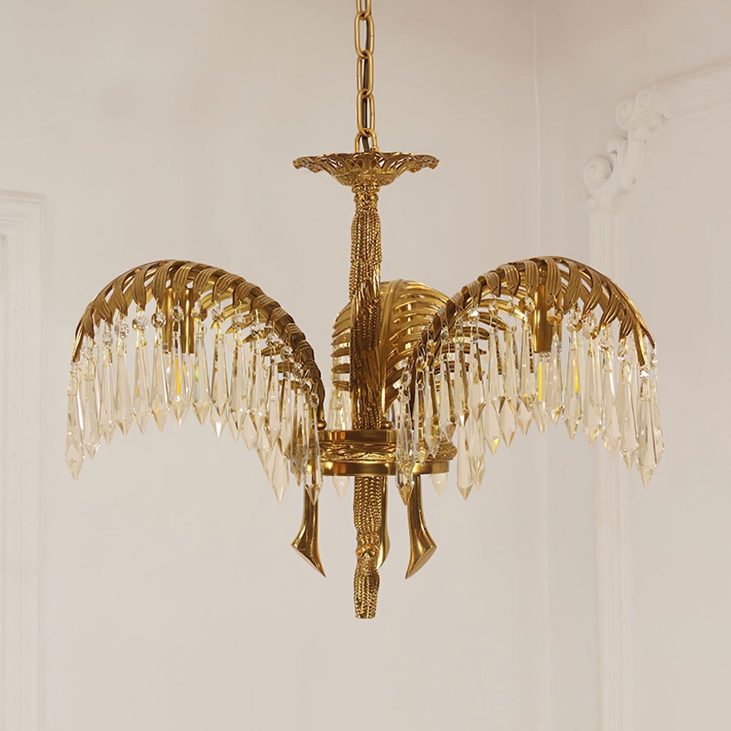 Odoraris Regal Brass Crystal Chandelier - Neutral Decor