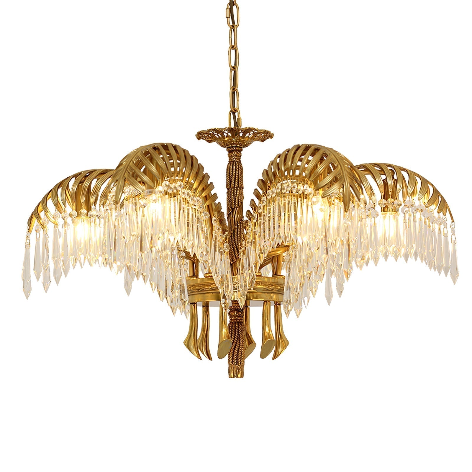Odoraris Regal Brass Crystal Chandelier - Neutral Decor