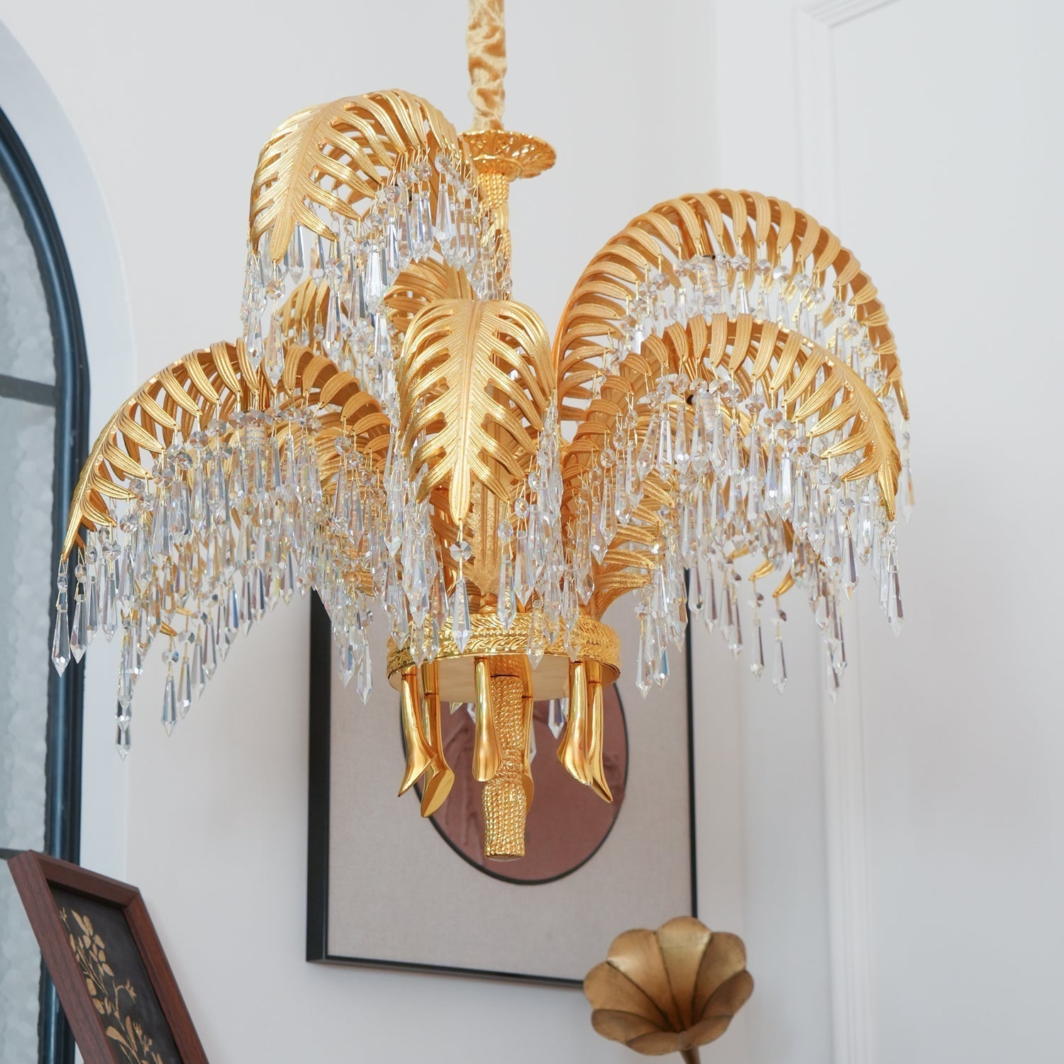 Odoraris Regal Brass Crystal Chandelier - Neutral Decor