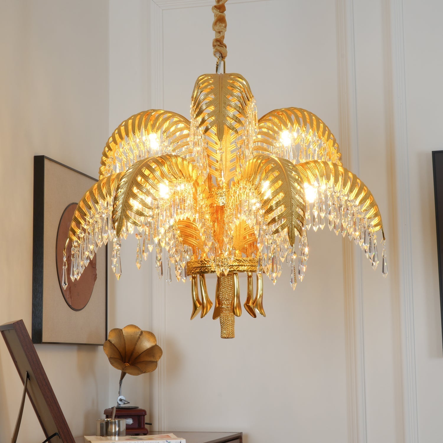 Odoraris Regal Brass Crystal Chandelier - Neutral Decor