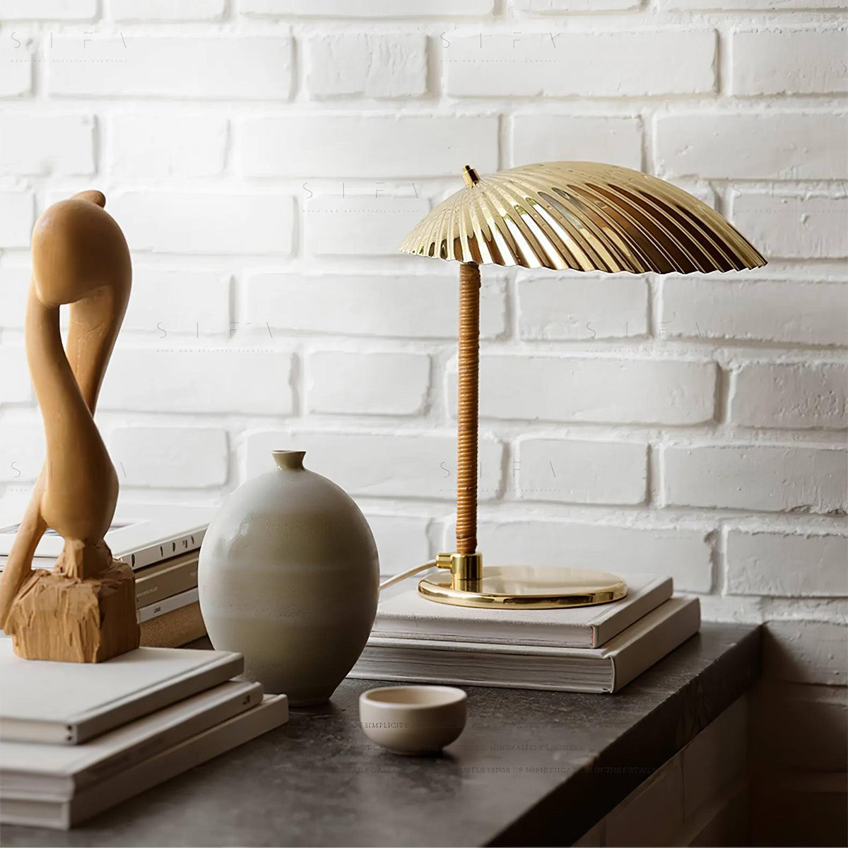 Zorare Brass Glam Table Lamp