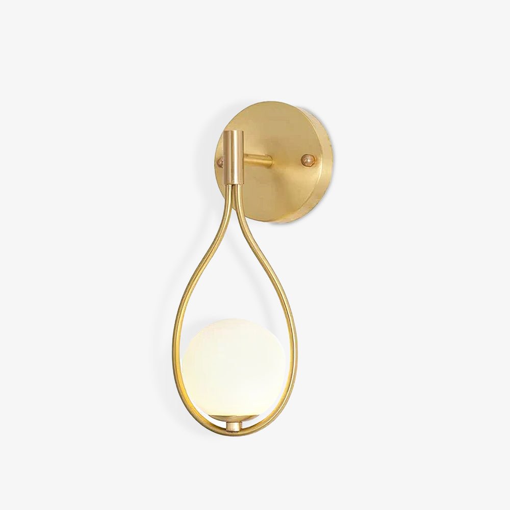 Eiralaya Modern Minimalist Vanity Brass Glass Wall Lamp