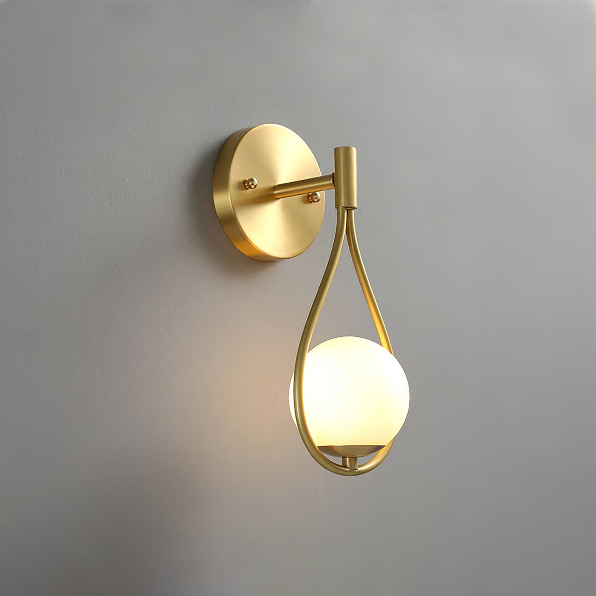 Eiralaya Modern Minimalist Vanity Brass Glass Wall Lamp