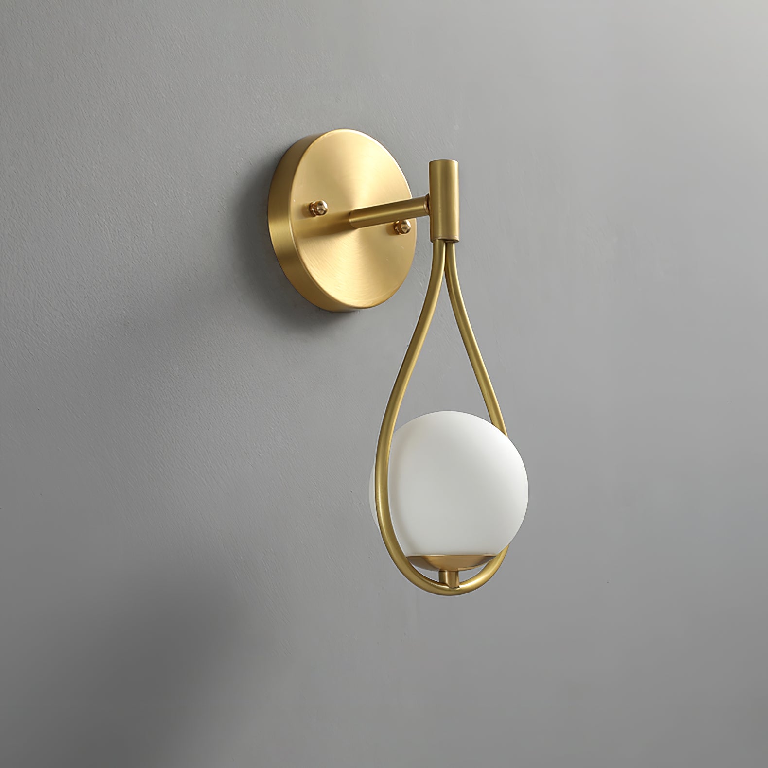 Eiralaya Modern Minimalist Vanity Brass Glass Wall Lamp