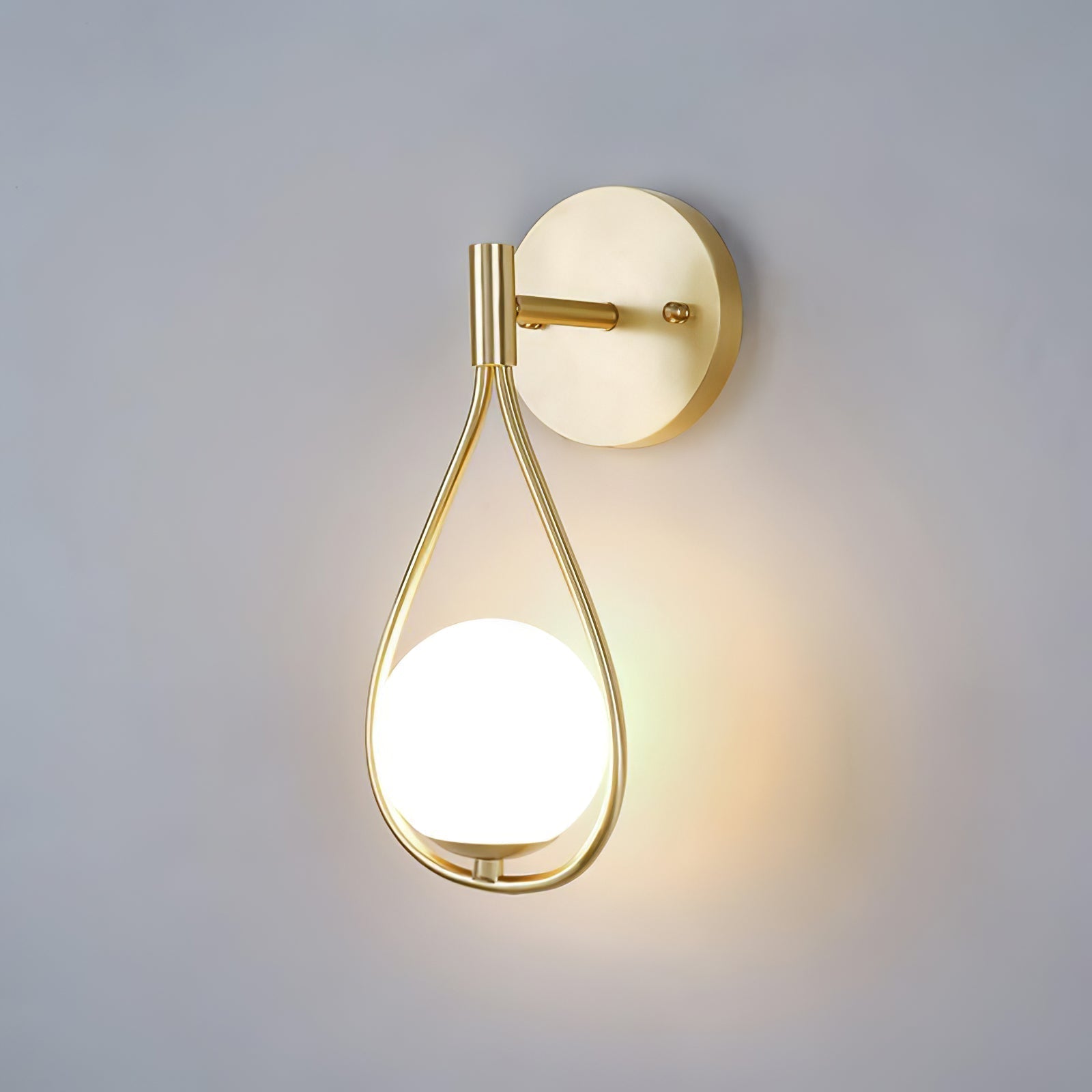 Eiralaya Modern Minimalist Vanity Brass Glass Wall Lamp