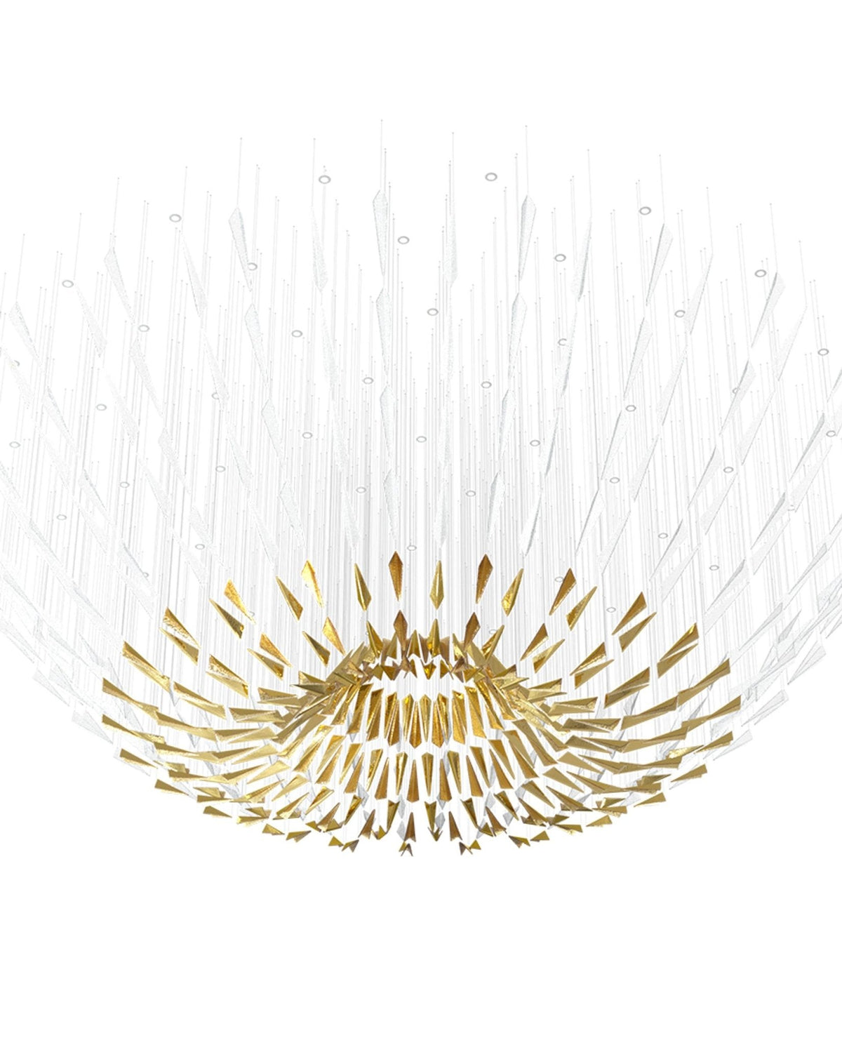 Nyvinia Glass Feather-Shape Chandelier