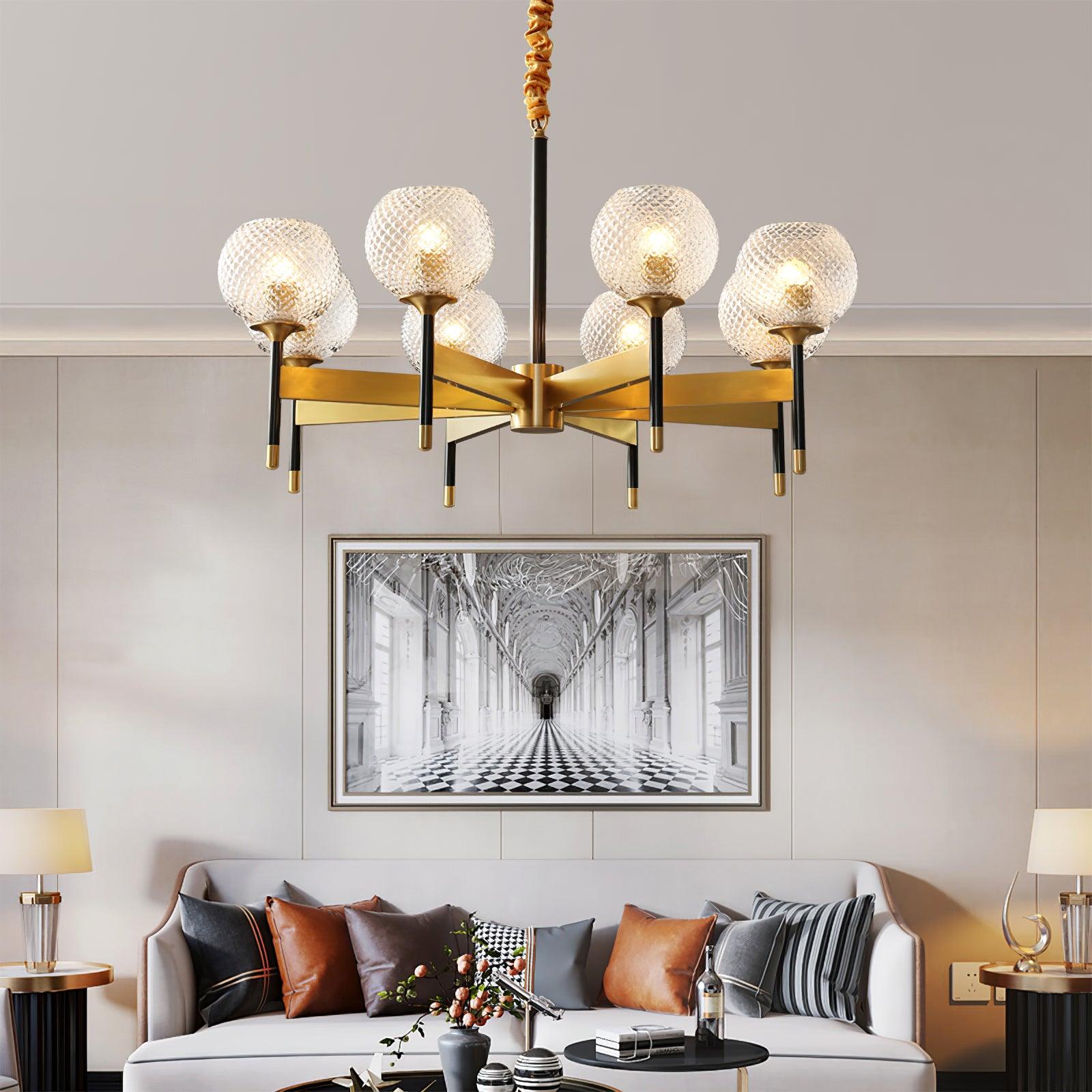 Glint Modern Brass Chandelier