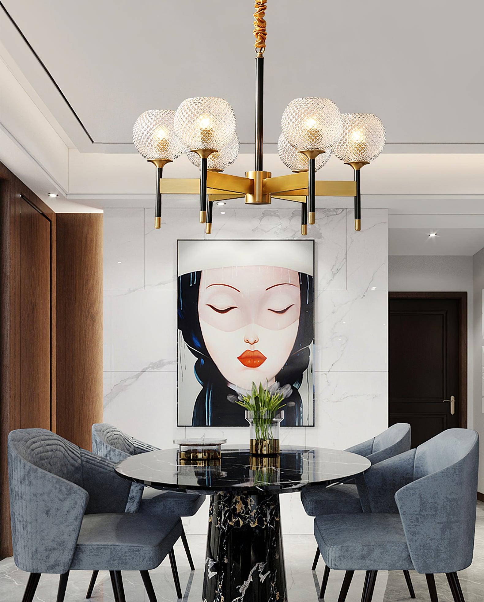 Glint Modern Brass Chandelier