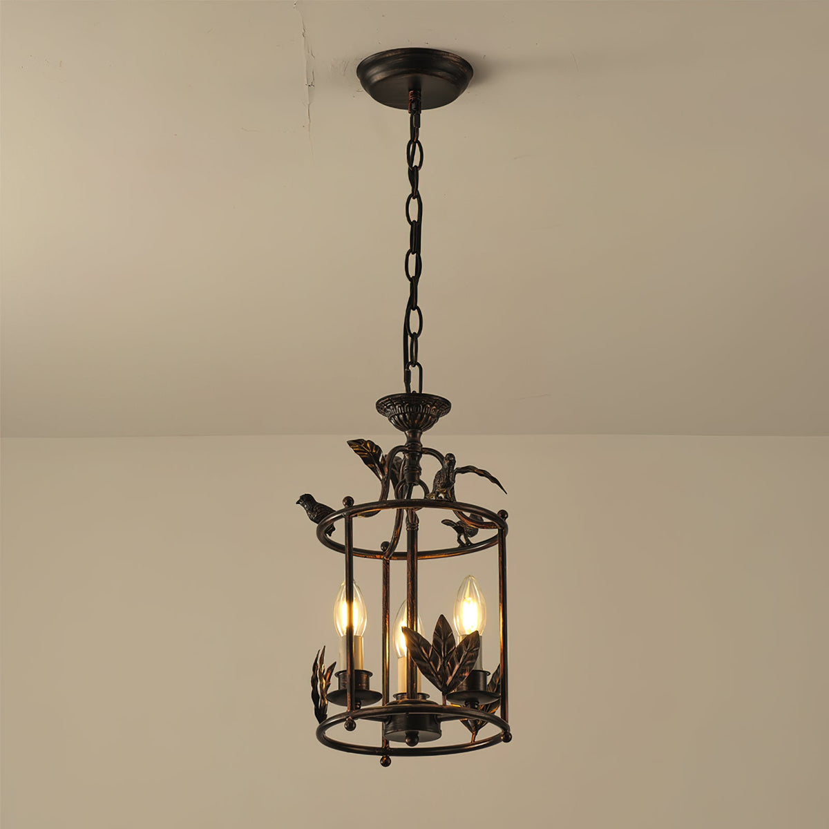 Arlen Baroque Style Metal Lantern Pendant Light