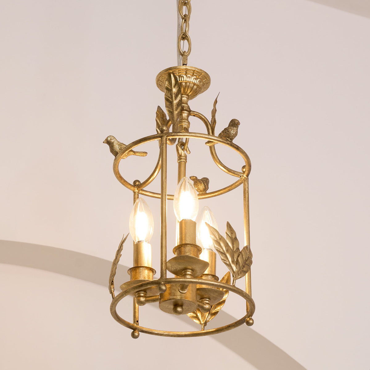 Arlen Baroque Style Metal Lantern Pendant Light