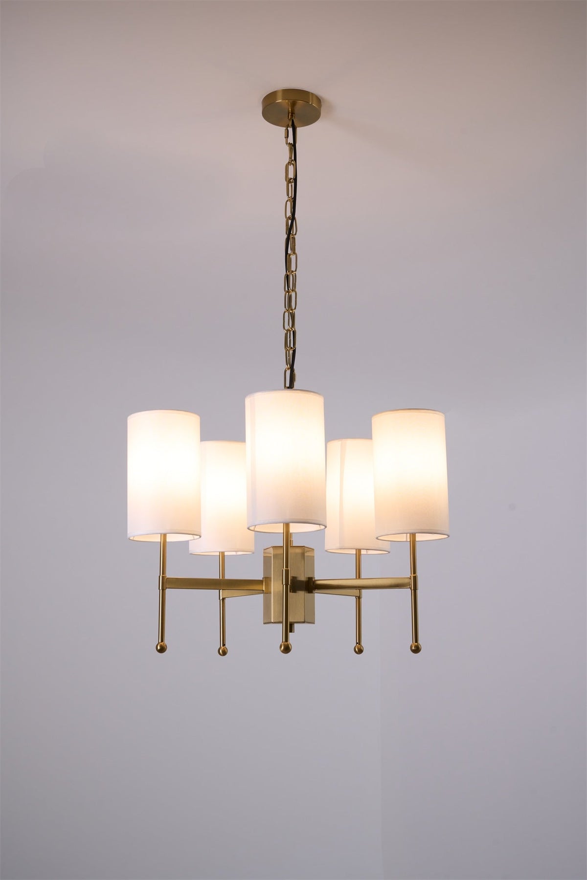 Ulcarisra Traditional Vintage Brass Fabric Chandelier