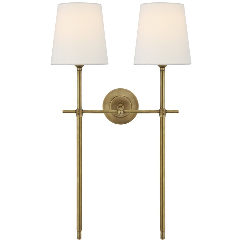 Theodore Wall Lamp Brass Fabric - Neutral Decor
