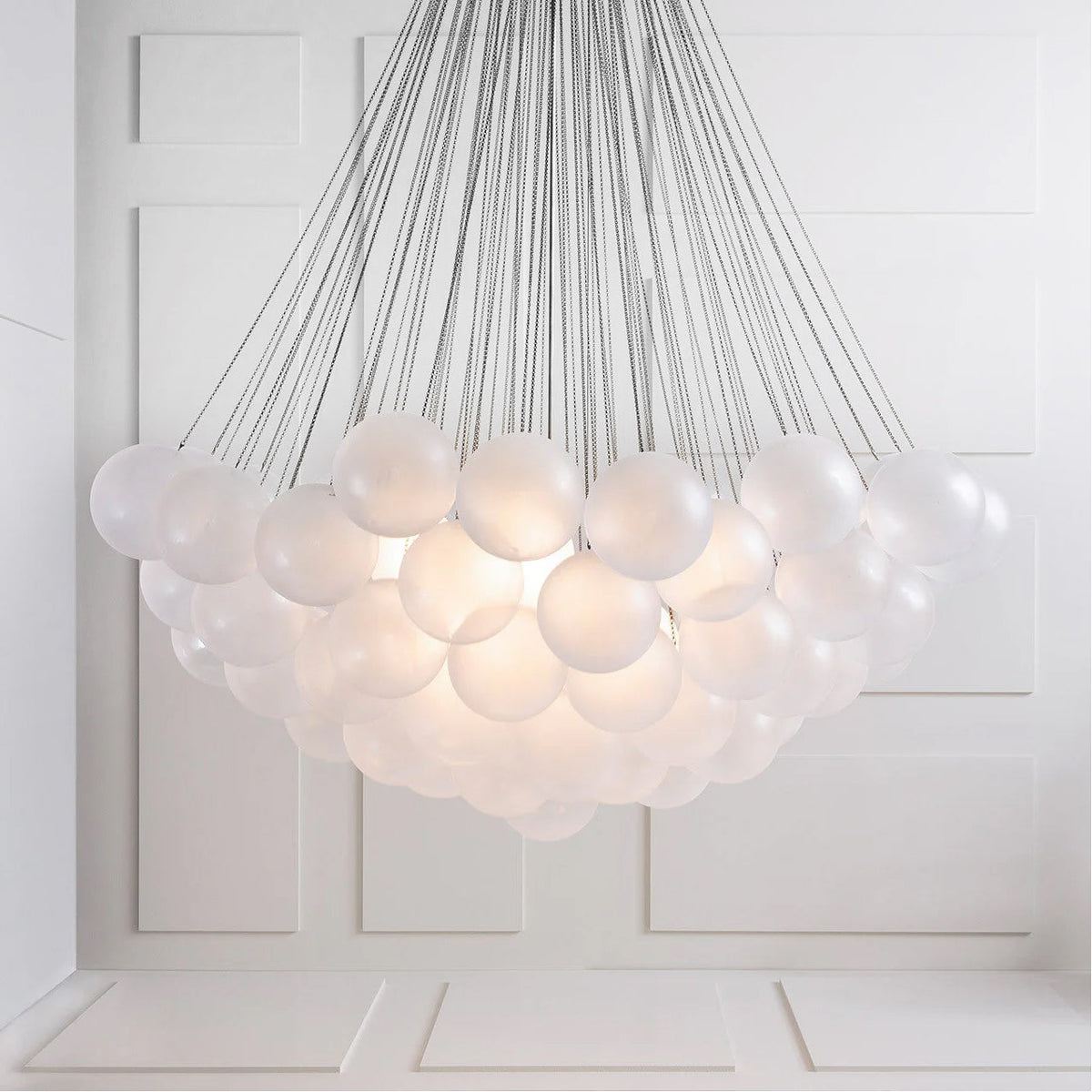 Eiririra Chandelier Bubble Frosted Glass