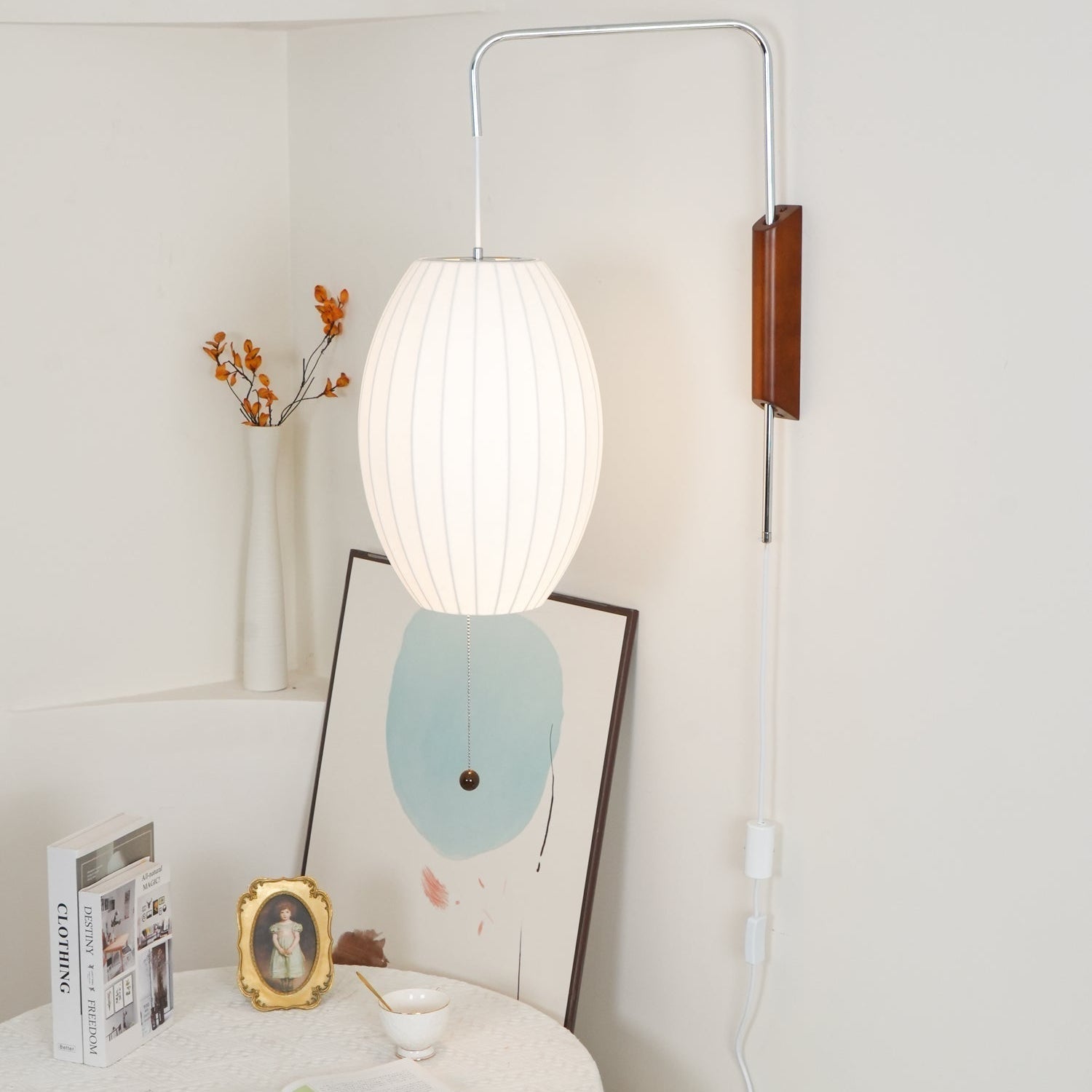 Lustra Wall Sconce Walnut Ball - Neutral Decor