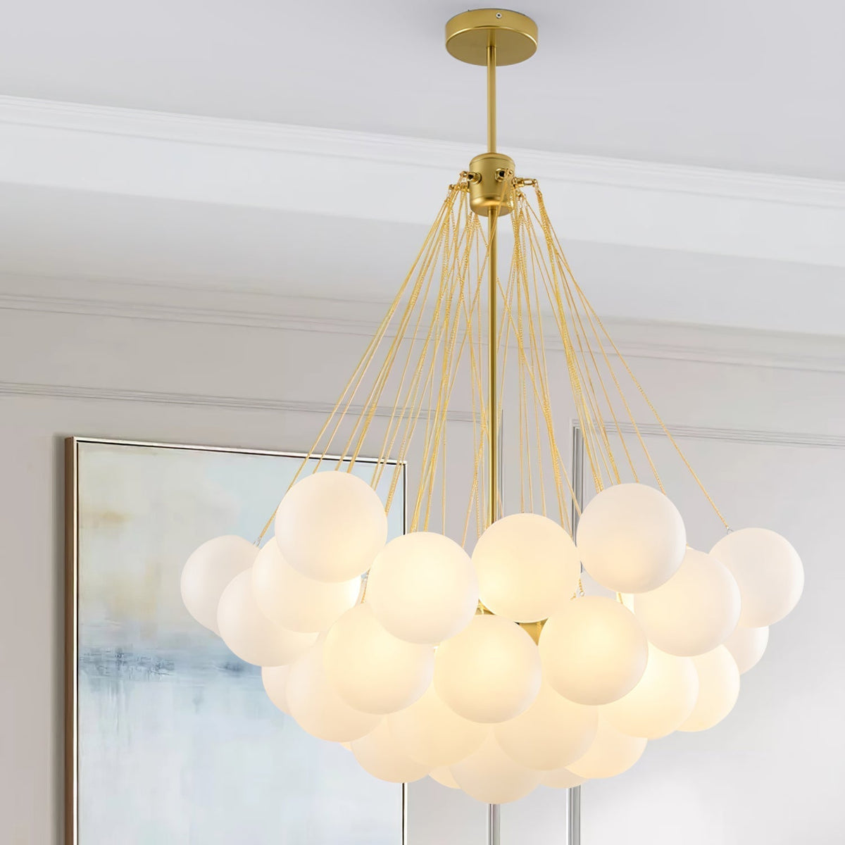 Eiririra Chandelier Bubble Frosted Glass
