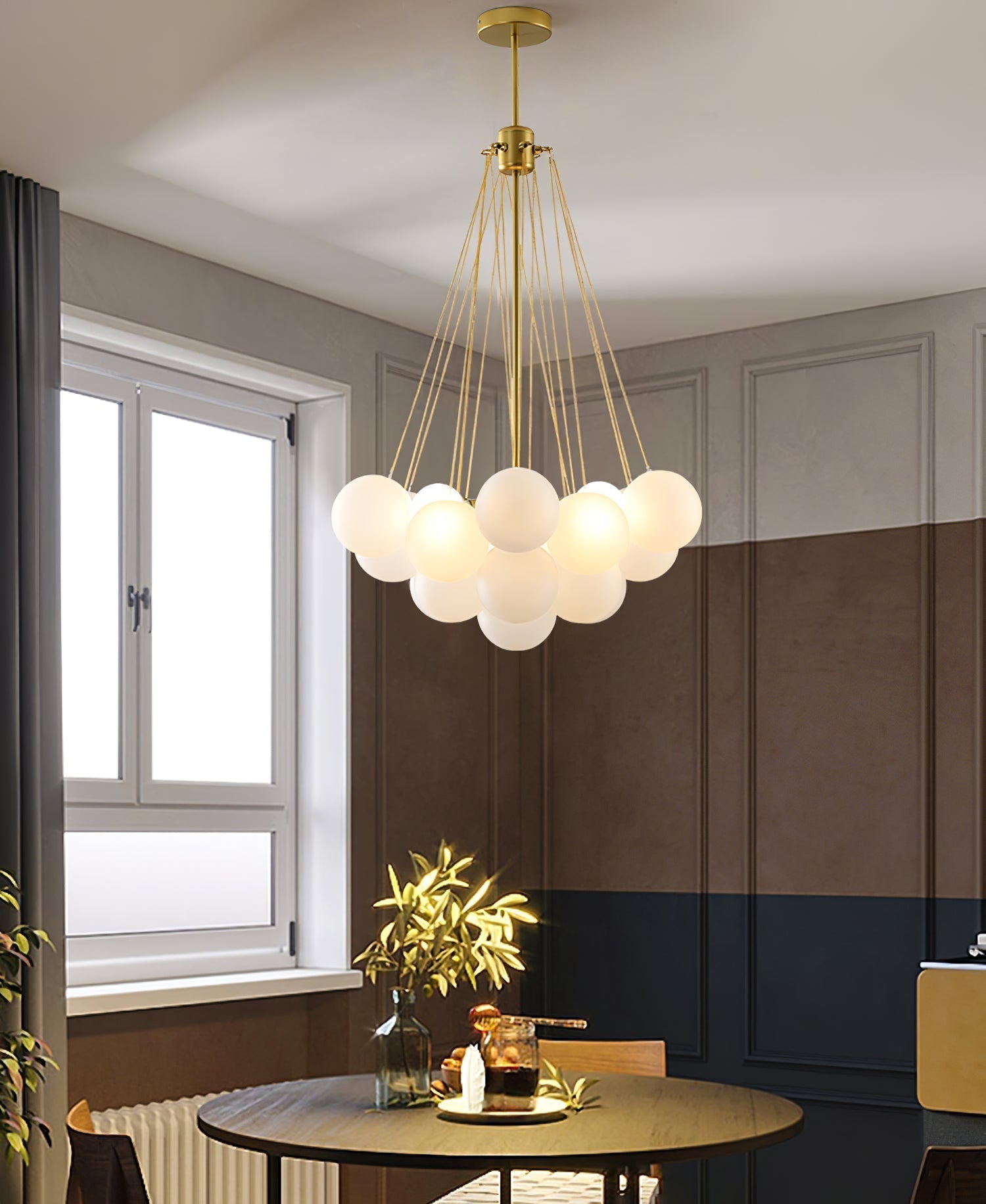 Eiririra Chandelier Bubble Frosted Glass