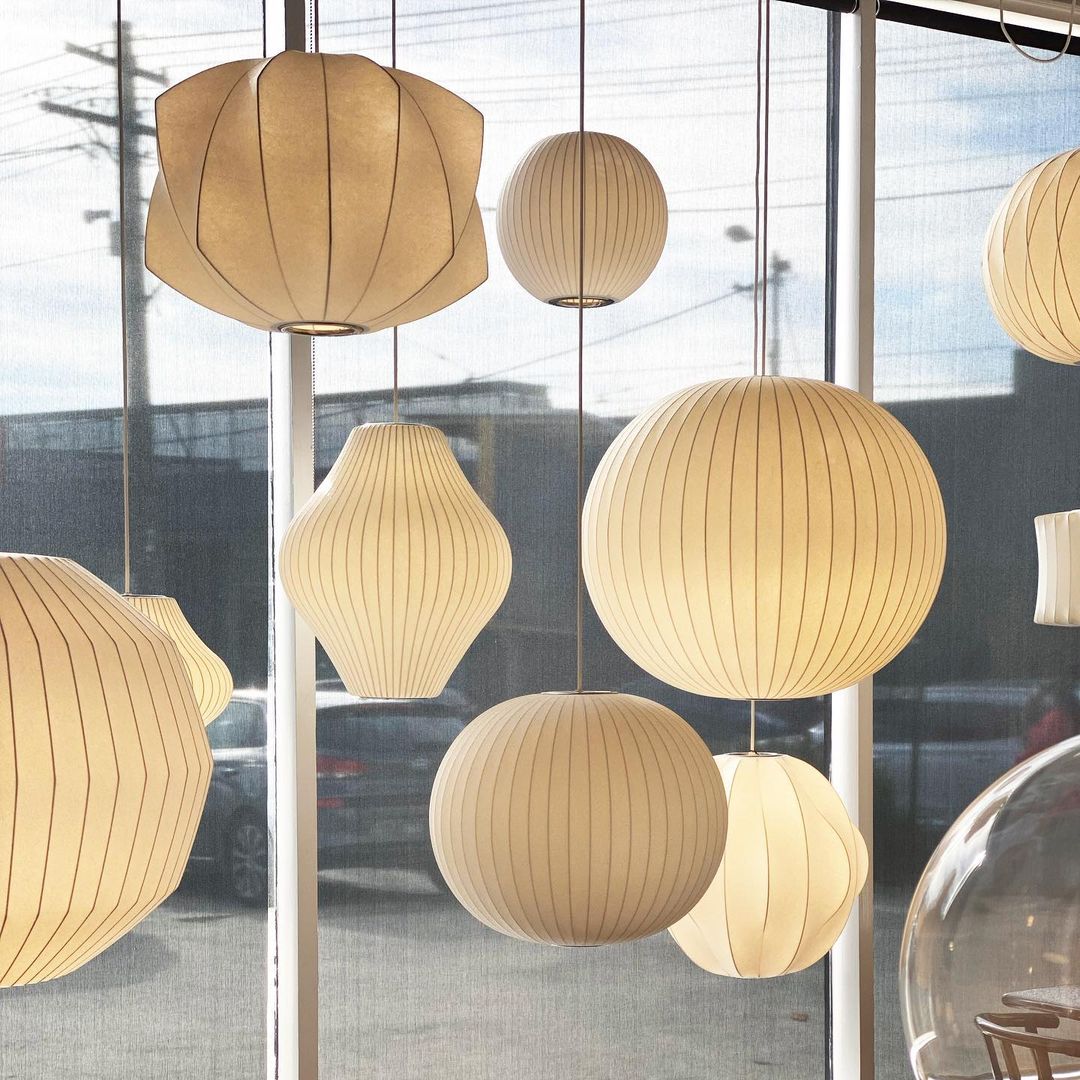 Ritta Pendant Light Bubble Mulberry Silk - Neutral Decor
