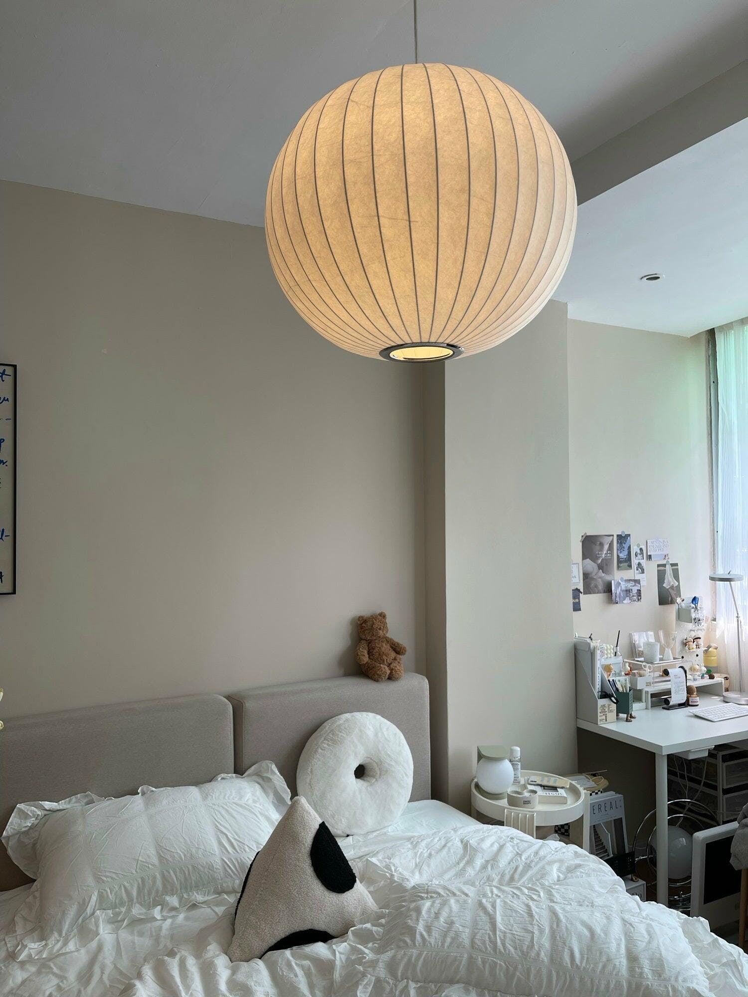 Nebula Bubble Mulberry Silk Pendant Lamp - Neutral Decor