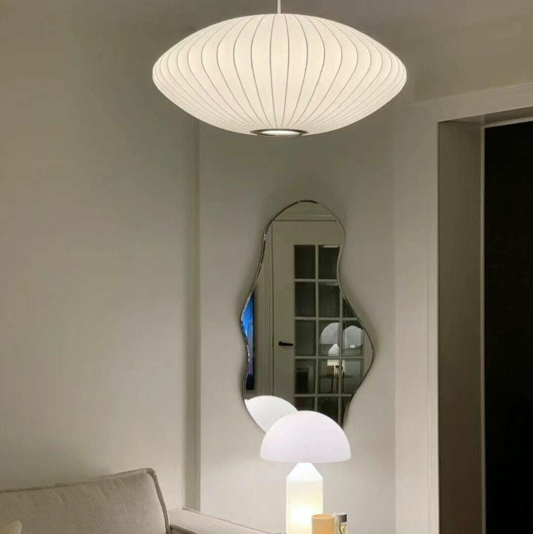 Ritta Pendant Light Bubble Mulberry Silk - Neutral Decor