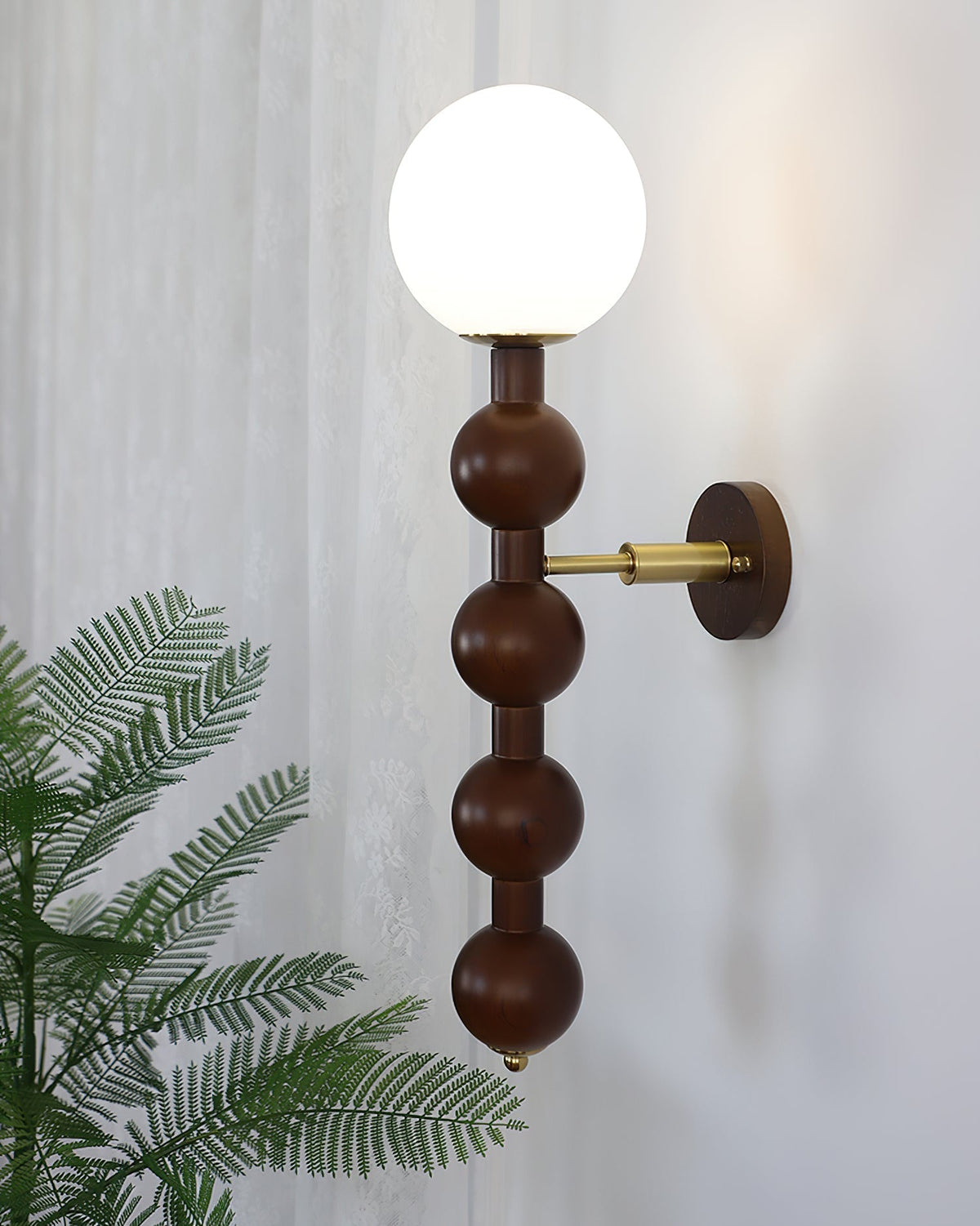 Olaeia Modern Minimalist Bubbly Wooden Glass Wall Lamp