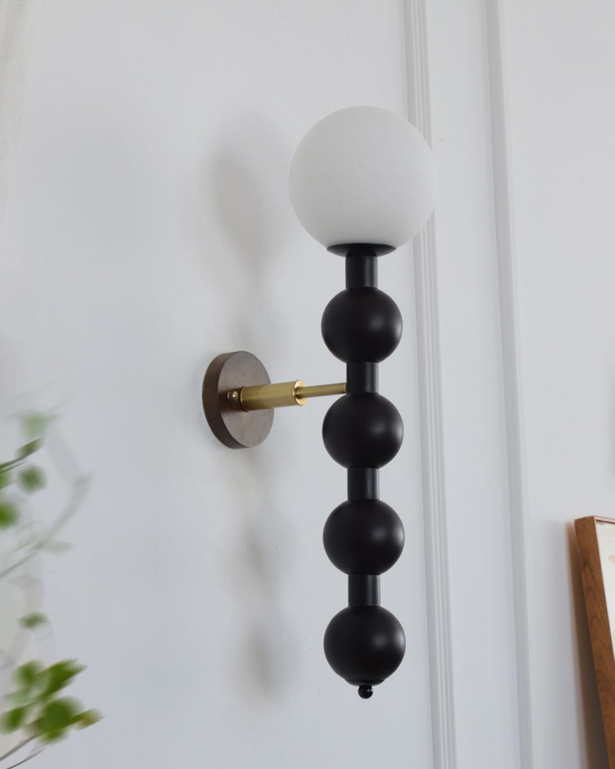 Olaeia Modern Minimalist Bubbly Wooden Glass Wall Lamp