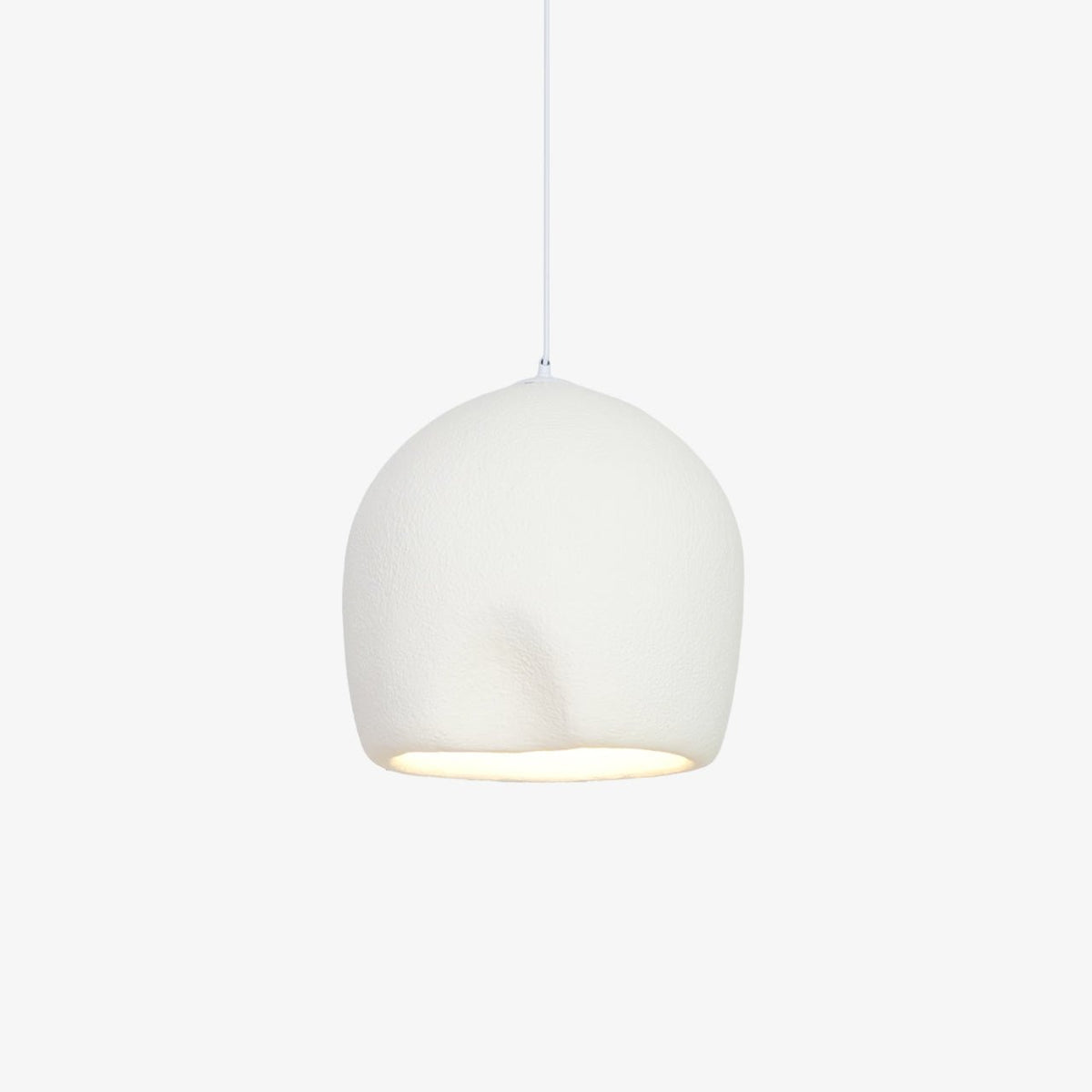 Nuo Pendant Lamp Plaster Rounded Dome Wabi Sabi