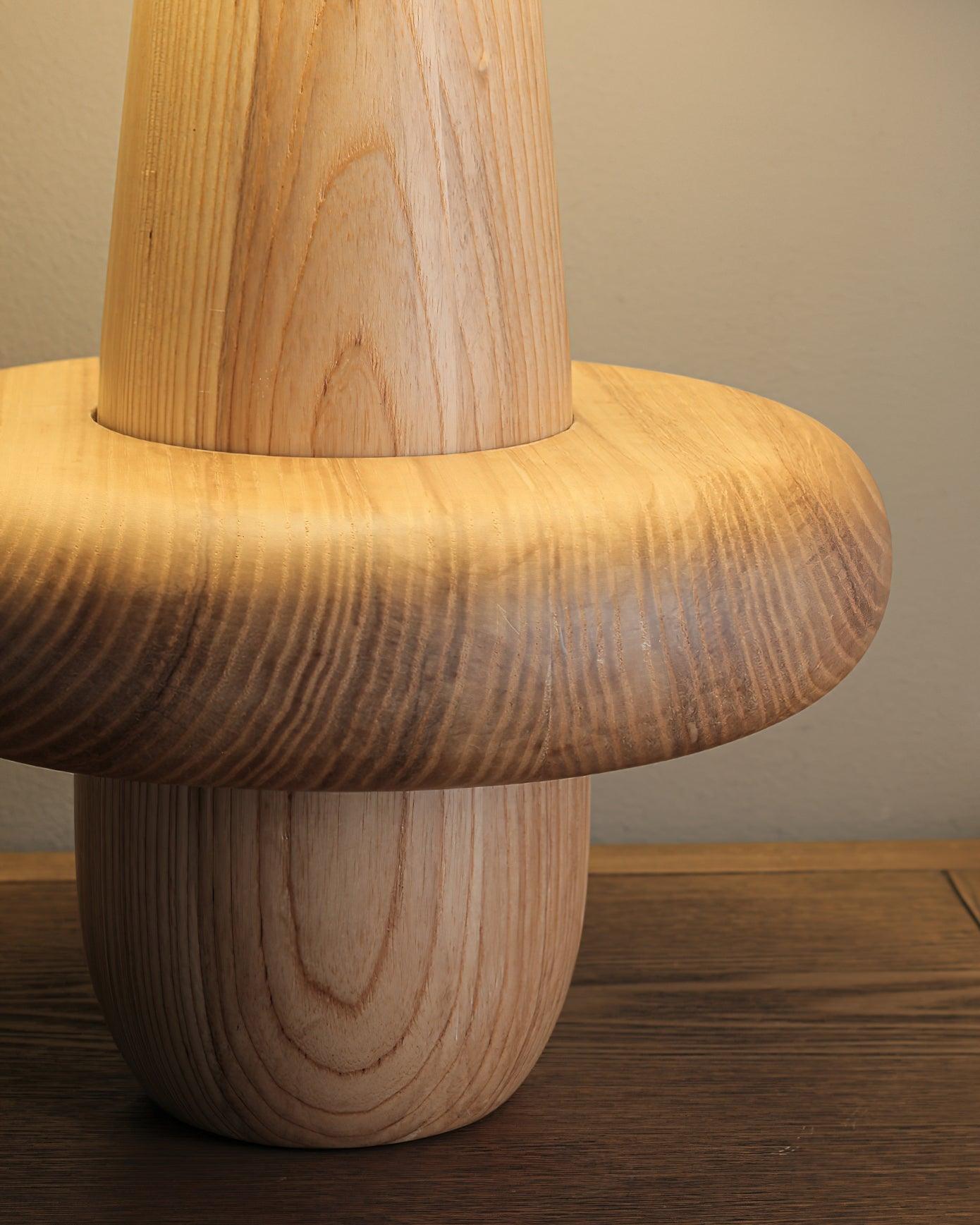 Ring Minimalist Wood Table Lamp