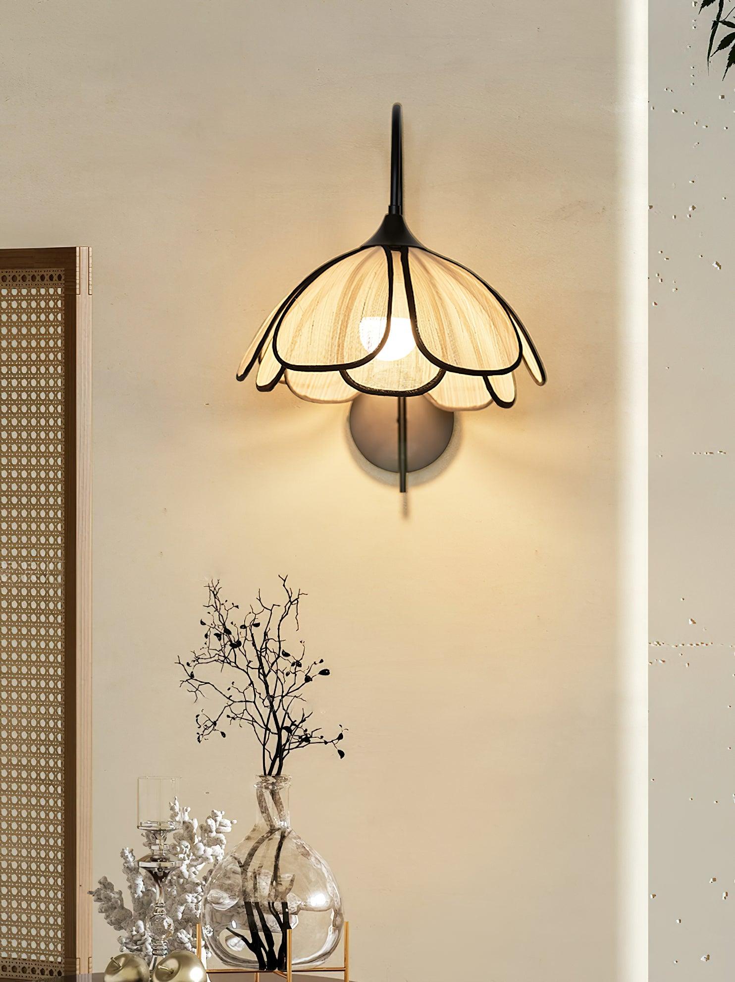 Ivsiliel Natural Burnt Petal Wall Lamp - Neutral Decor